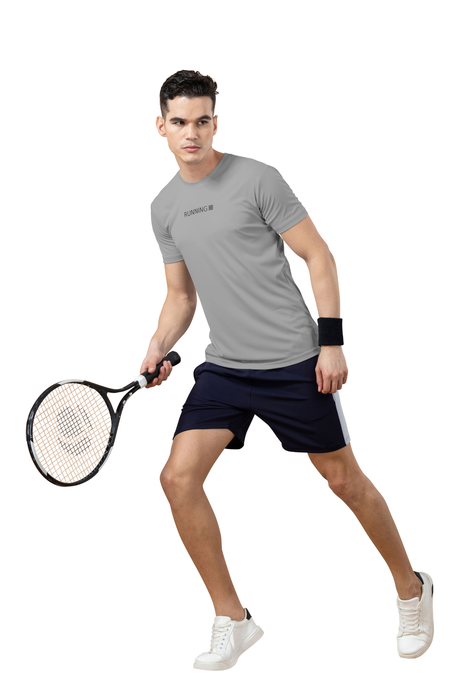 Drizone Super Matte Round Neck Half Sleeve T-Shirt for Men – Regular Fit, Quick-Dry Sports Tee