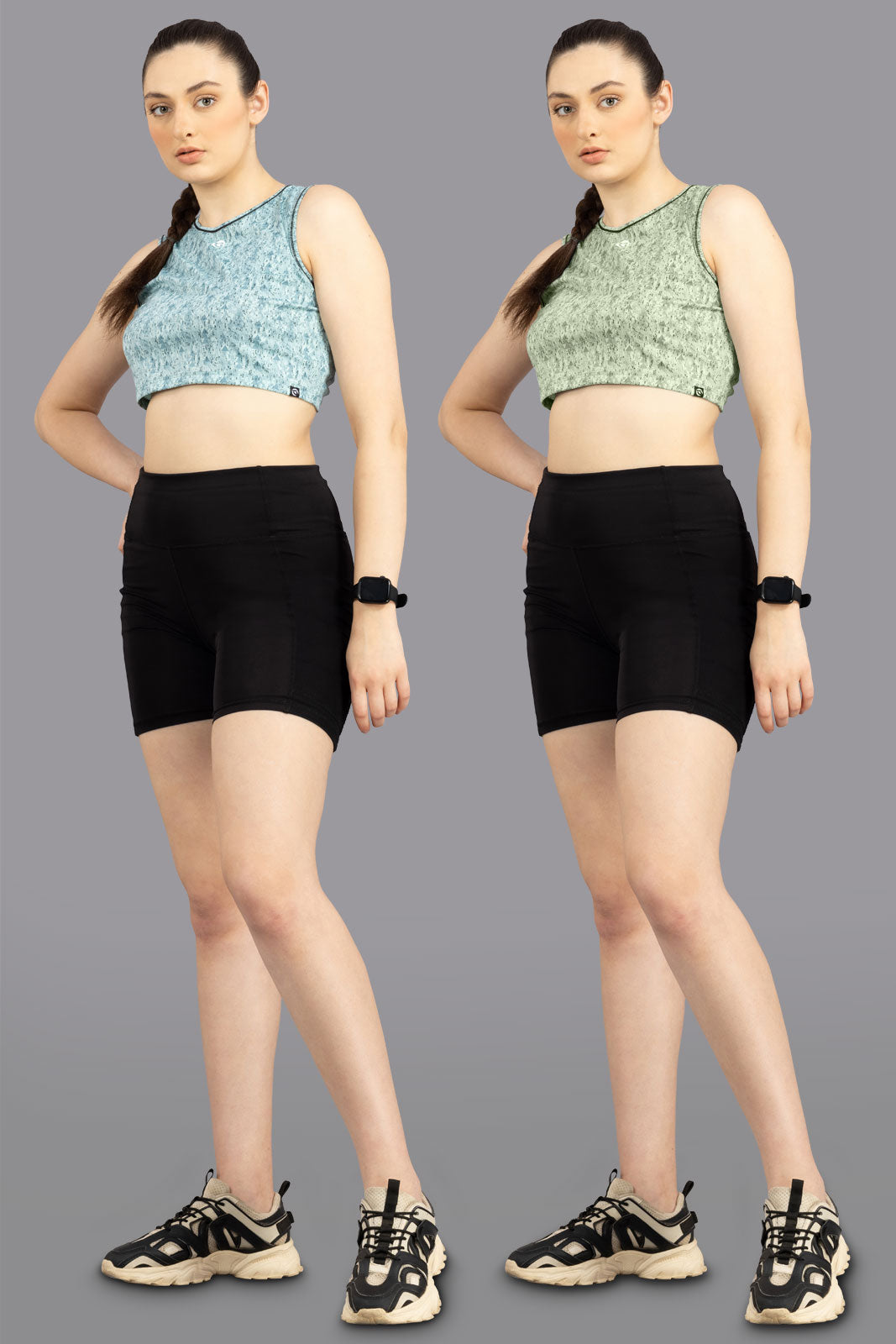 Women’s Abstract Printed Crop Top – Pack of 2 (Only ₹249/pc)