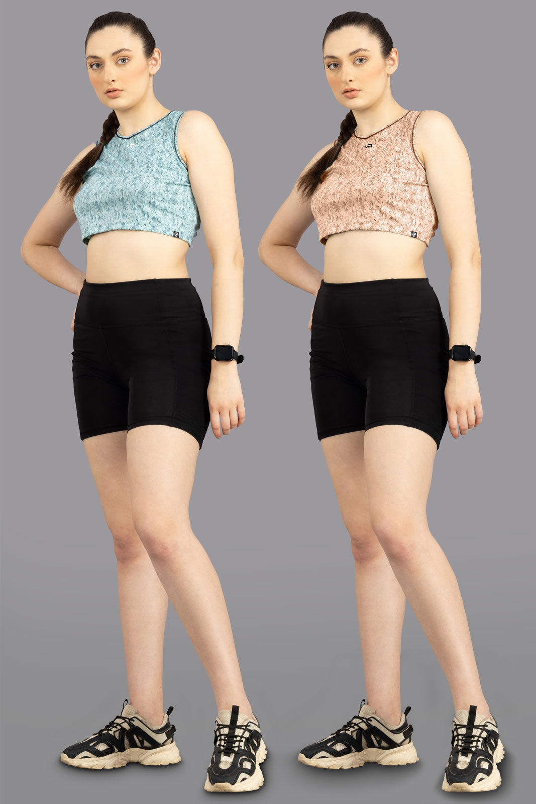 Women’s Abstract Printed Crop Top – Pack of 2 (Only ₹249/pc)