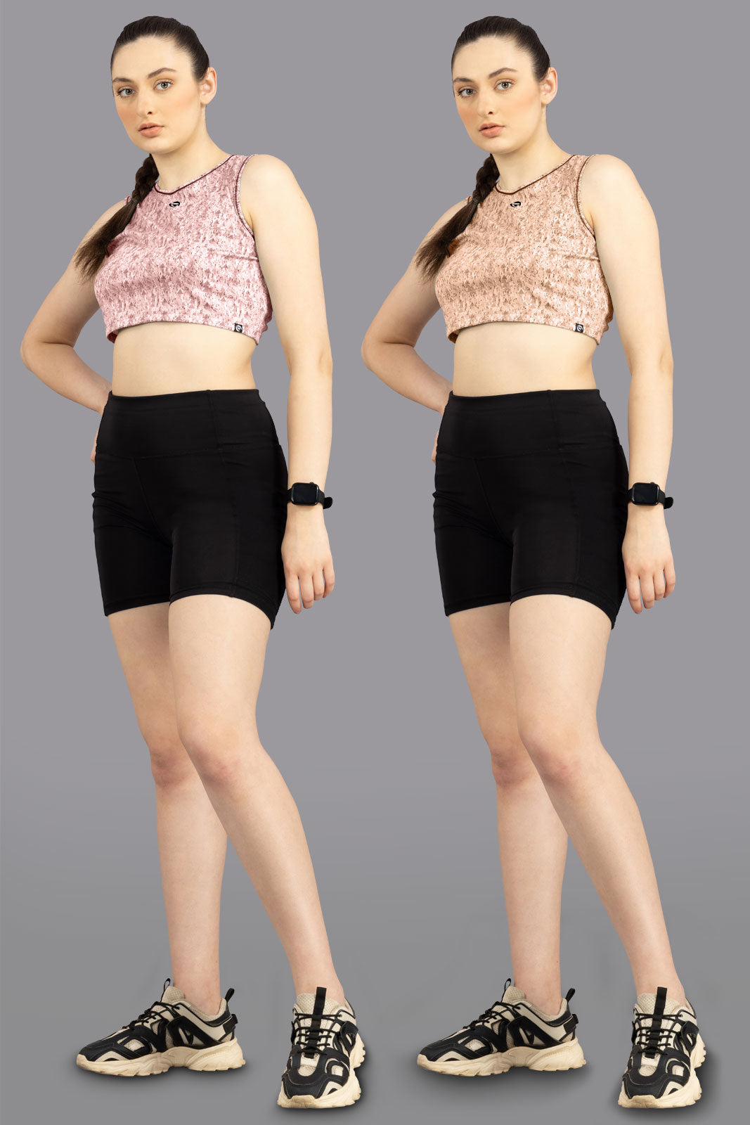 Women’s Abstract Printed Crop Top – Pack of 2 (Only ₹249/pc)