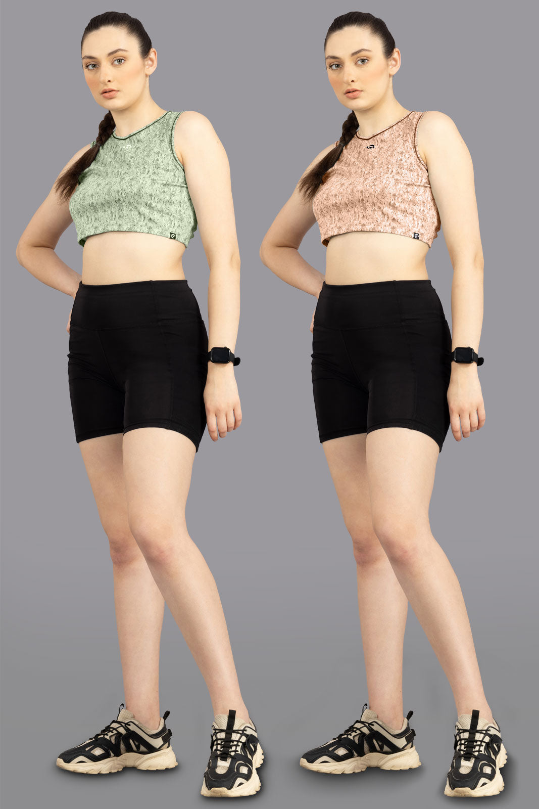 Women’s Abstract Printed Crop Top – Pack of 2 (Only ₹249/pc)