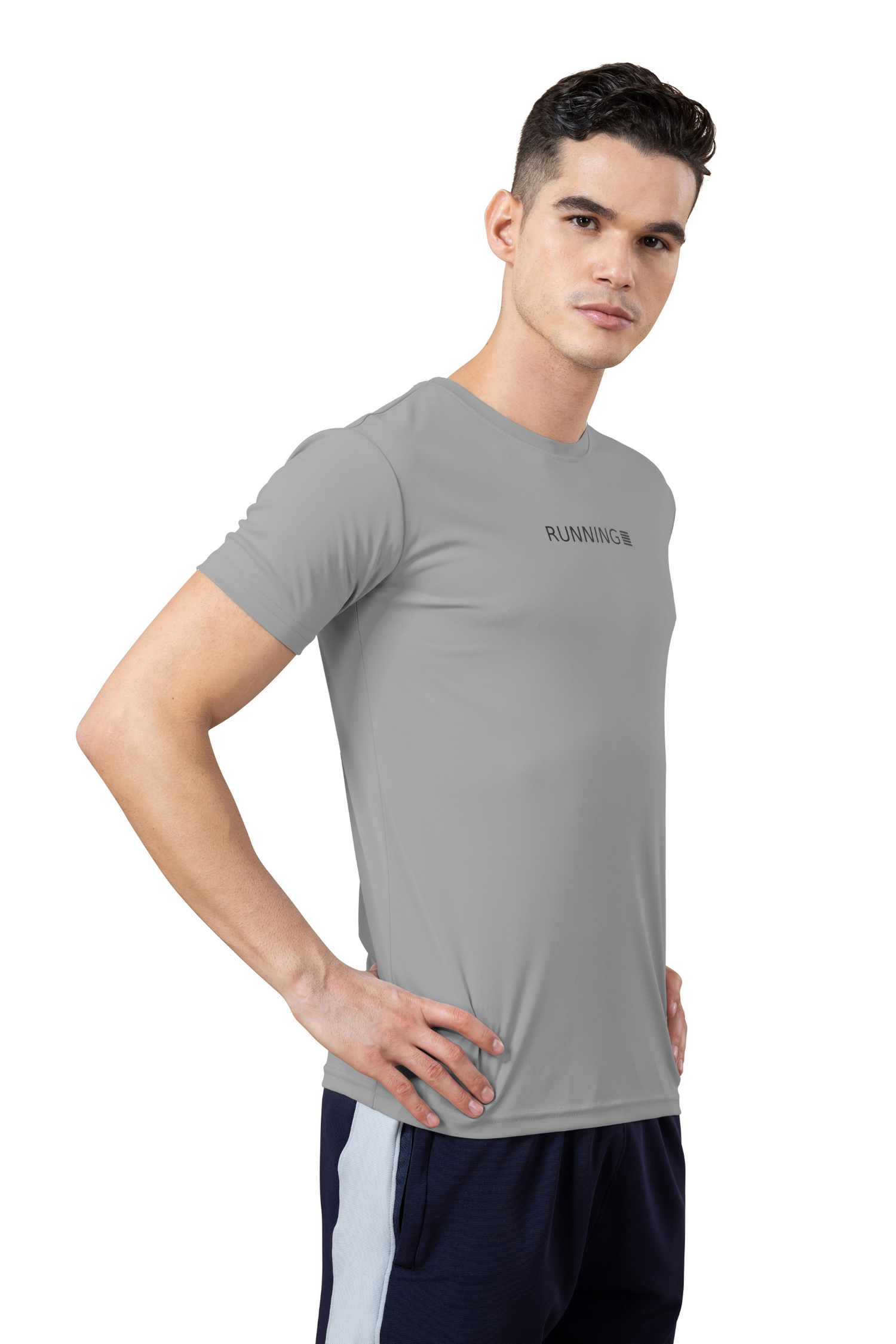 Drizone Super Matte Round Neck Half Sleeve T-Shirt for Men – Regular Fit, Quick-Dry Sports Tee