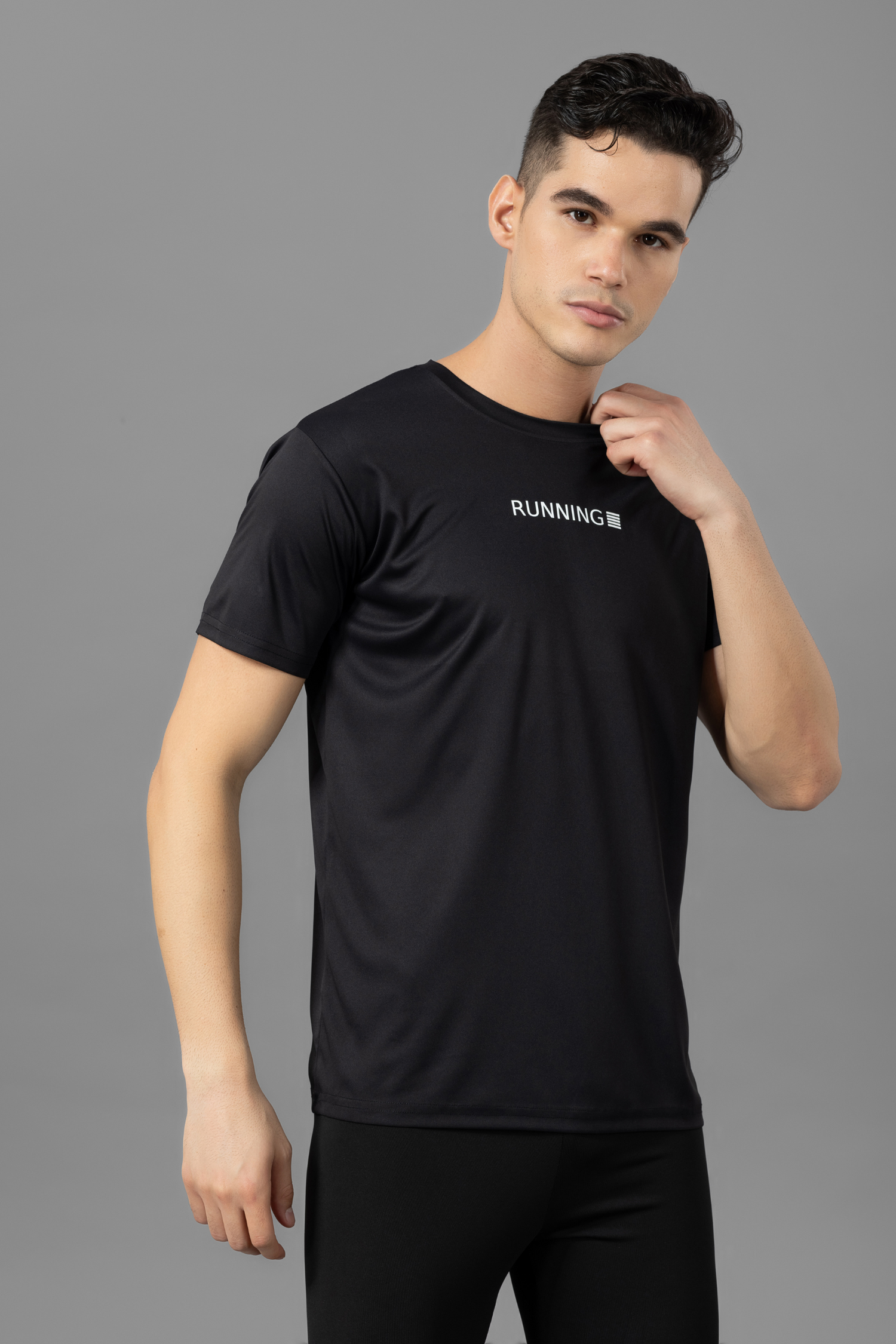 Drizone Super Matte Round Neck Half Sleeve T-Shirt for Men – Regular Fit, Quick-Dry Sports Tee