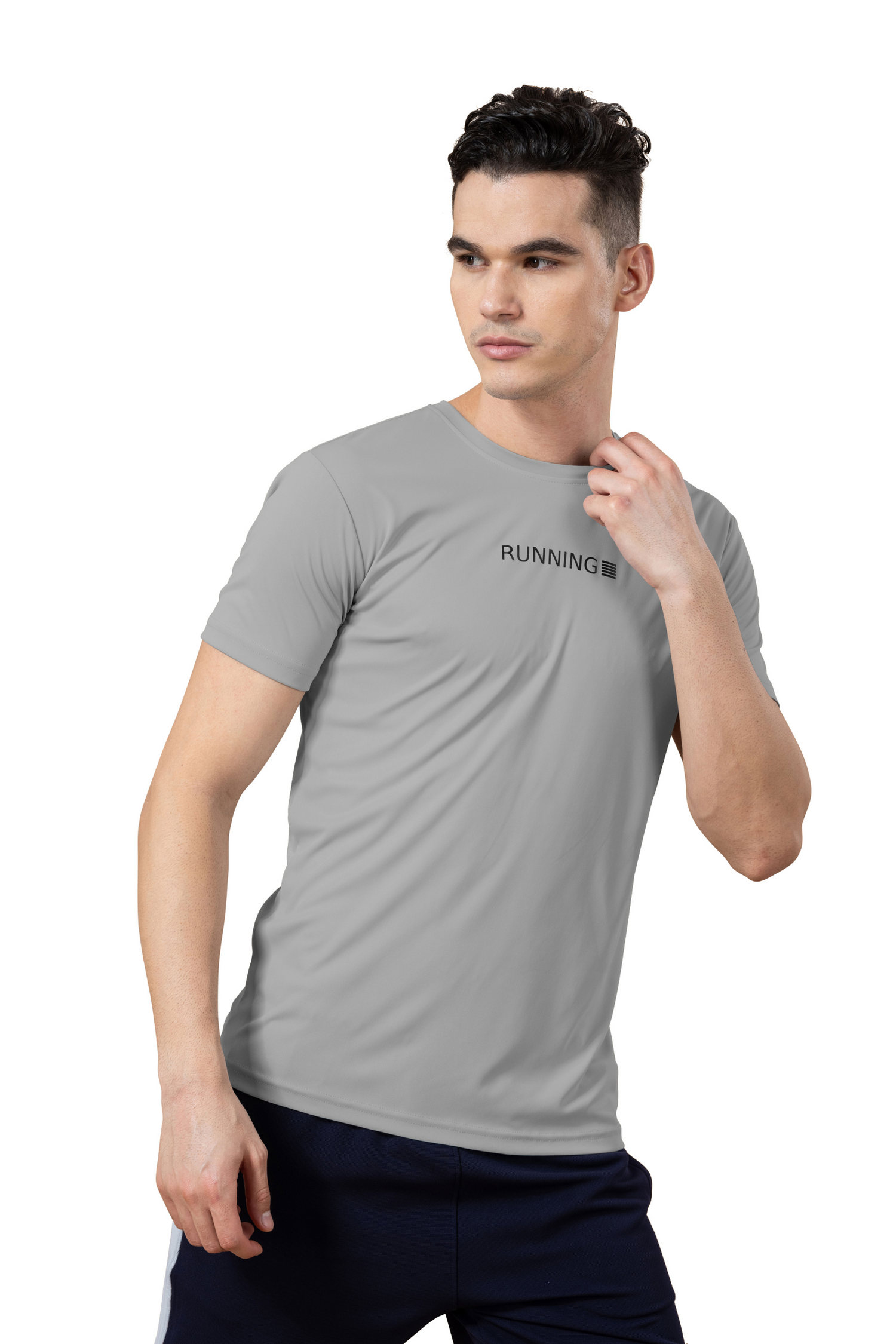 Drizone Super Matte Round Neck Half Sleeve T-Shirt for Men – Regular Fit, Quick-Dry Sports Tee