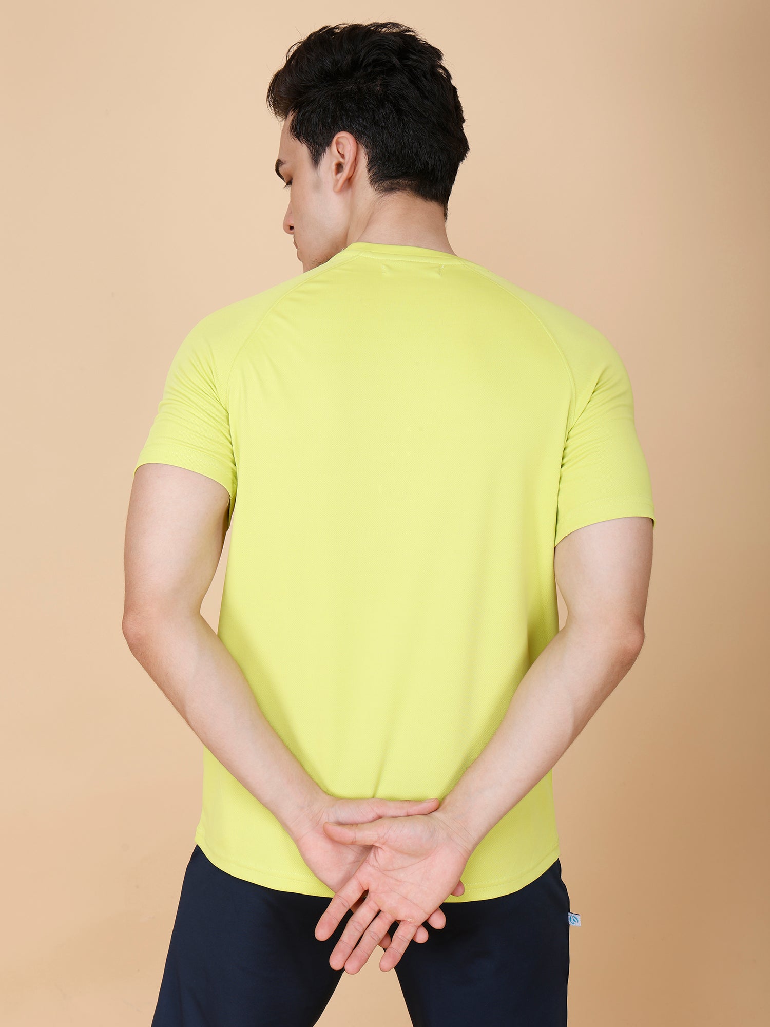 Drizone Plain T-shirt – Dot Knit Raglan Half Sleeves - Lime Green
