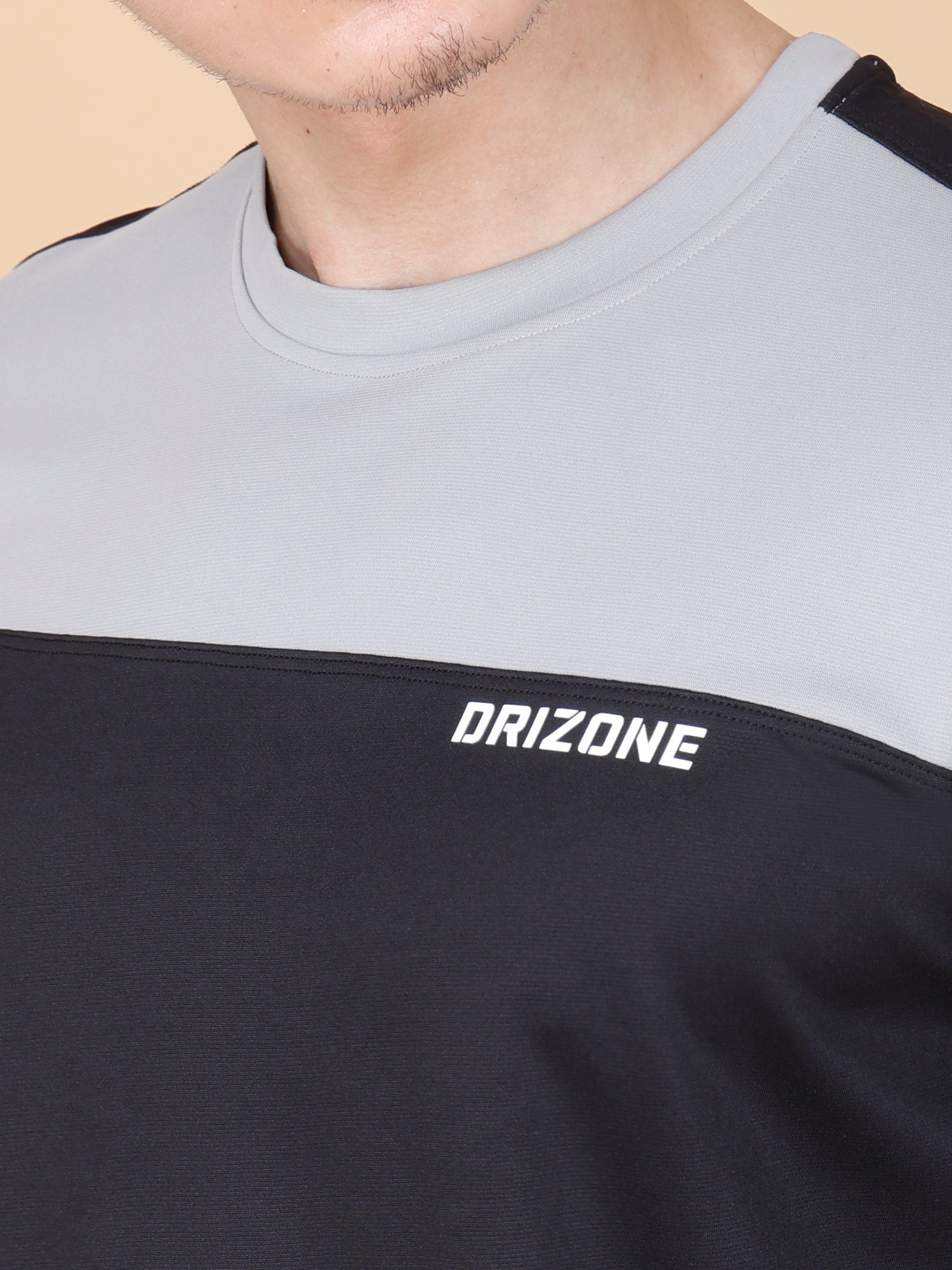 Drizone Panel T-shirt – 2-Way Tencil Lycra Color Block - Black