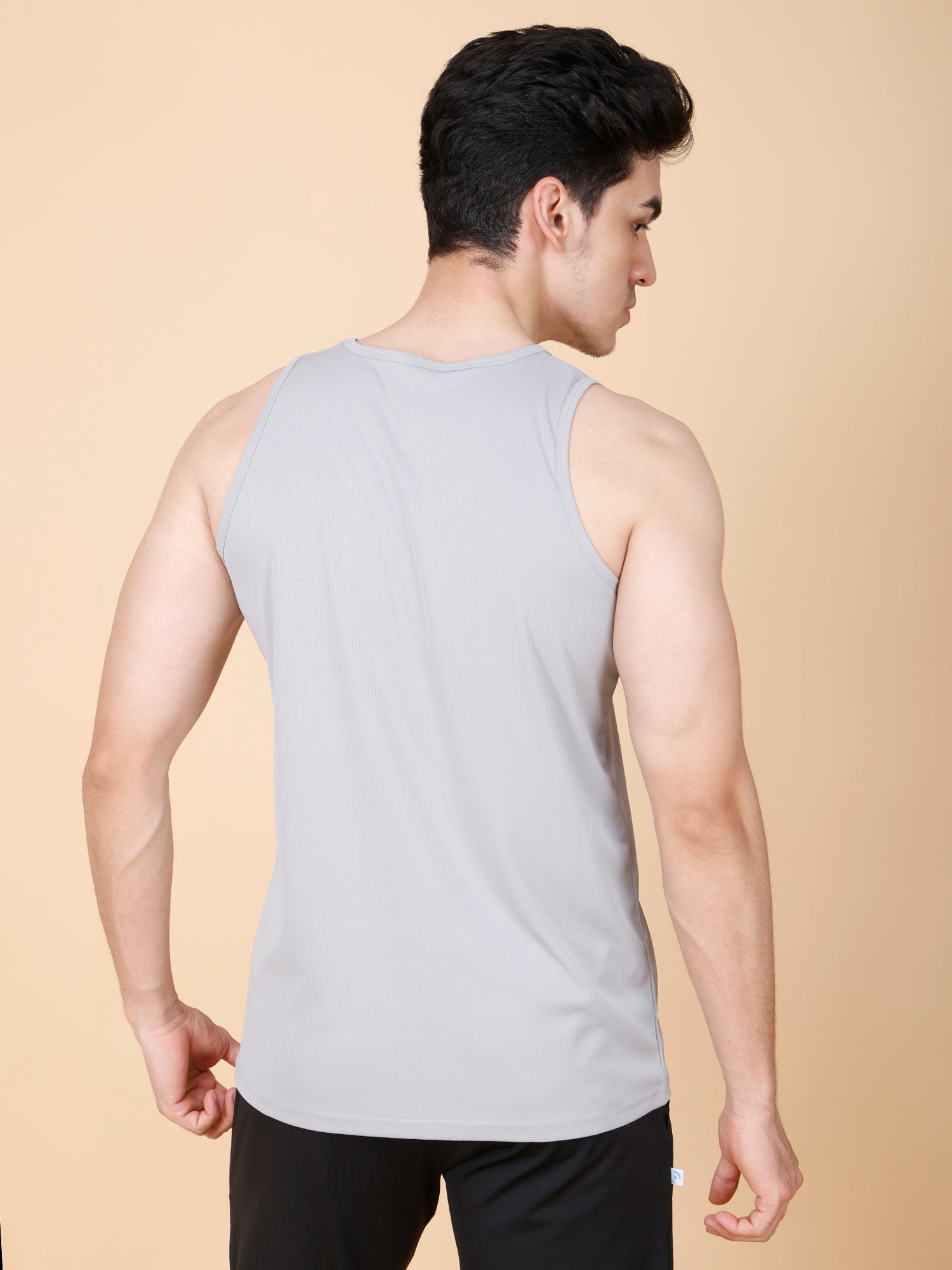 Drizone Plain Gym Tank – 2-Way Stretch Lycra - Light Grey