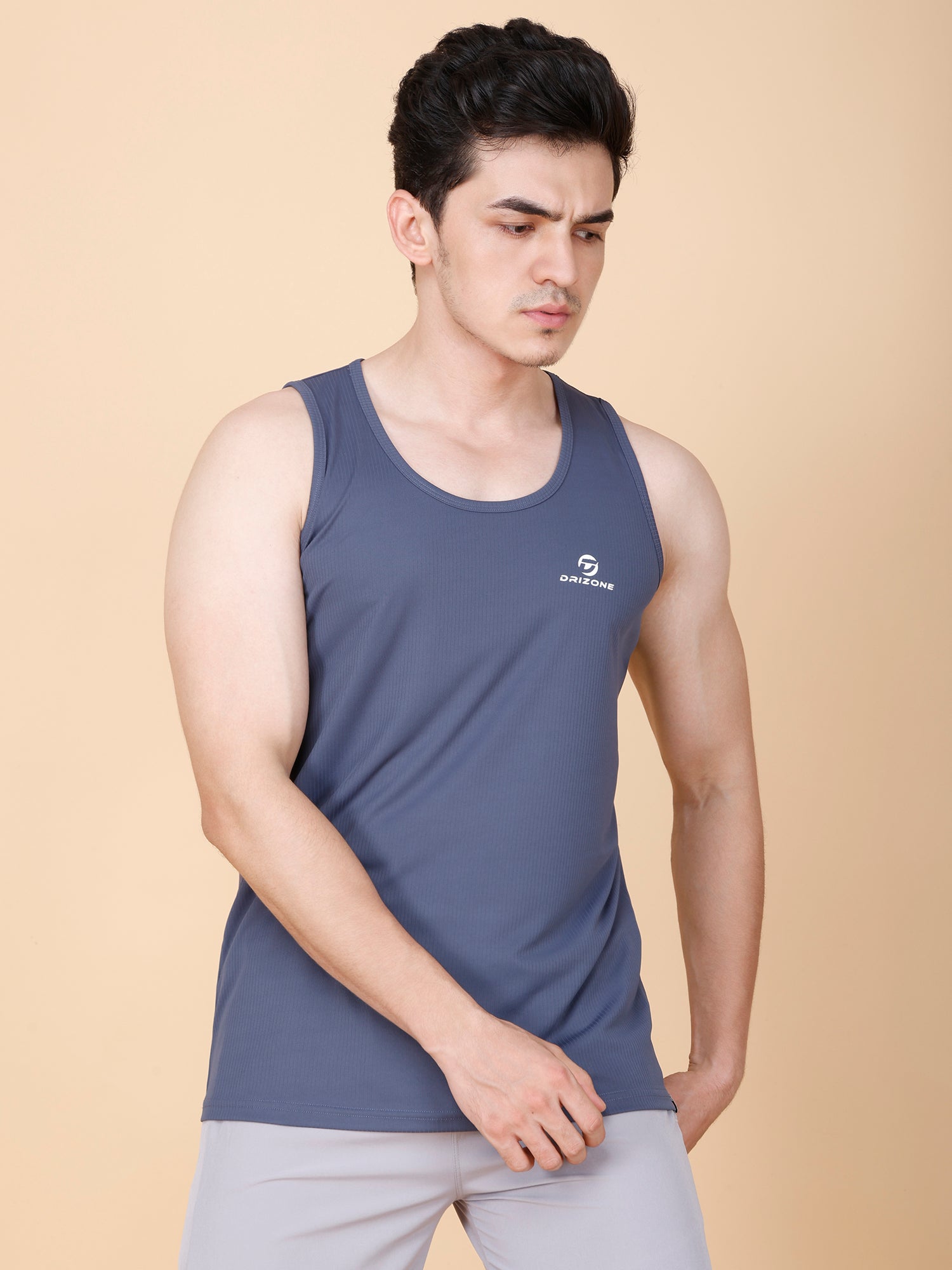 Drizone Plain Gym Tank – 2-Way Stretch Lycra - Teal Green