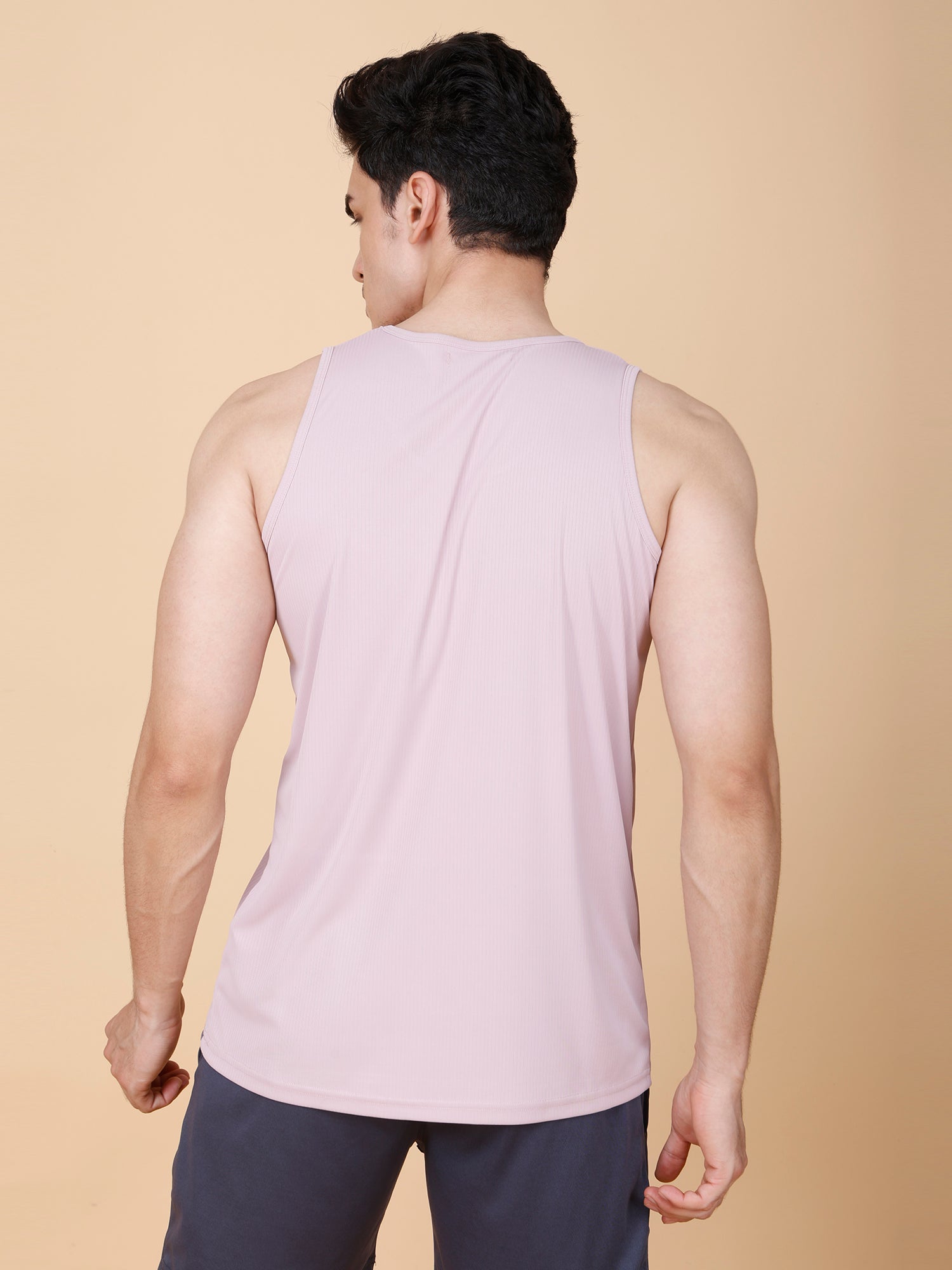 Drizone Plain Gym Tank – 2-Way Stretch Lycra - Onion Pink