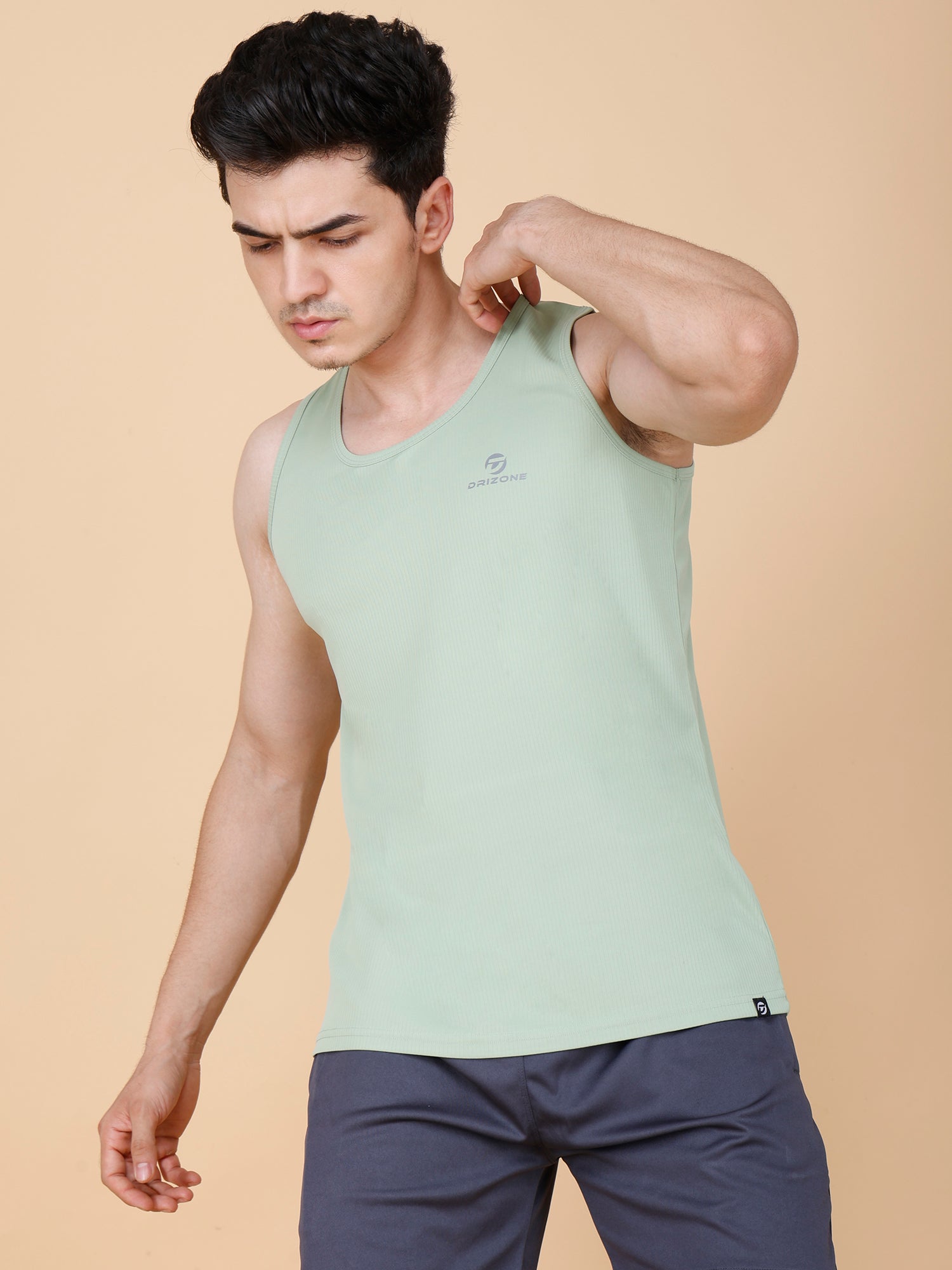 Drizone Plain Gym Tank – 2-Way Stretch Lycra - Pista