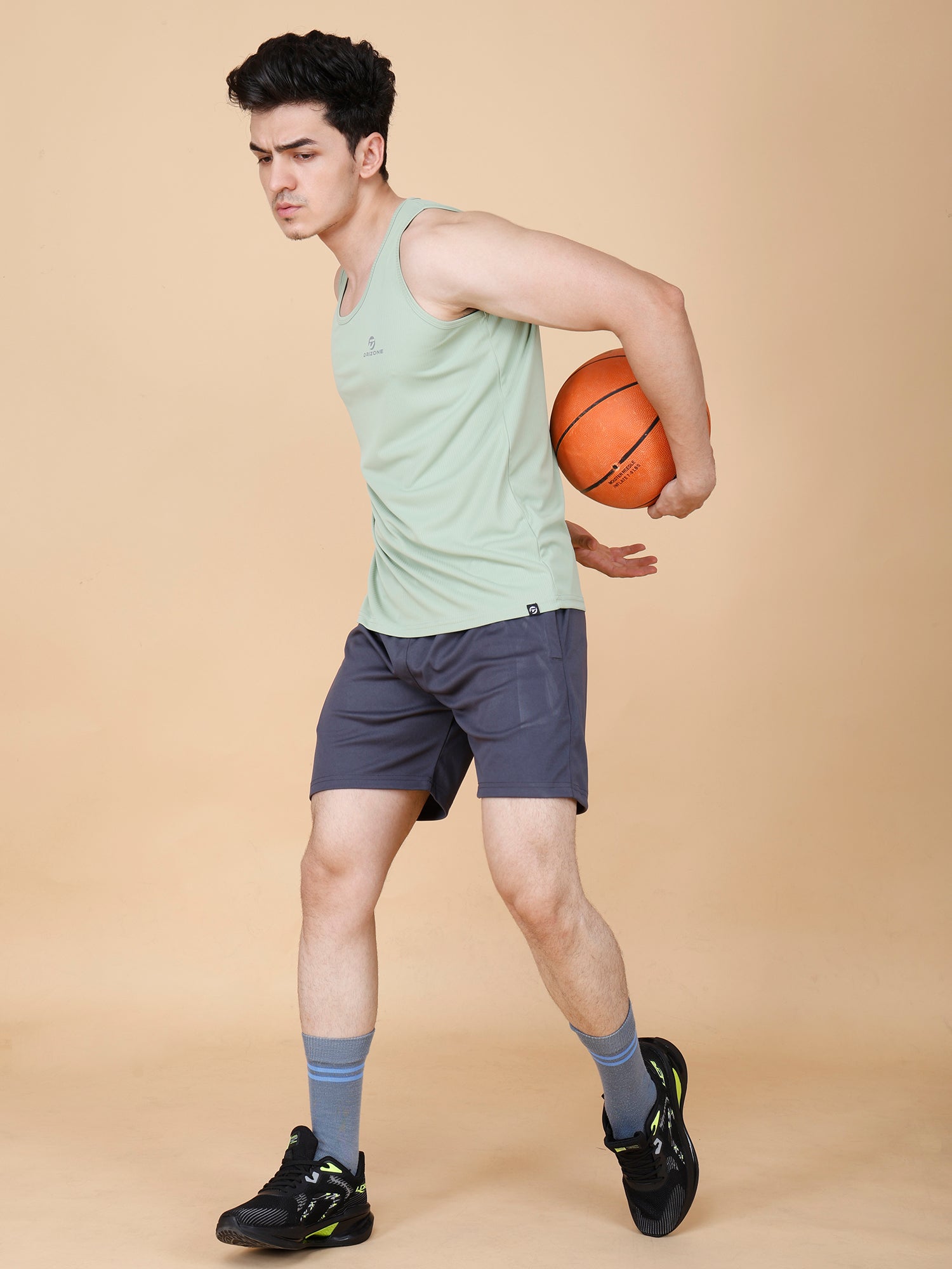 Drizone Plain Gym Tank – 2-Way Stretch Lycra - Pista