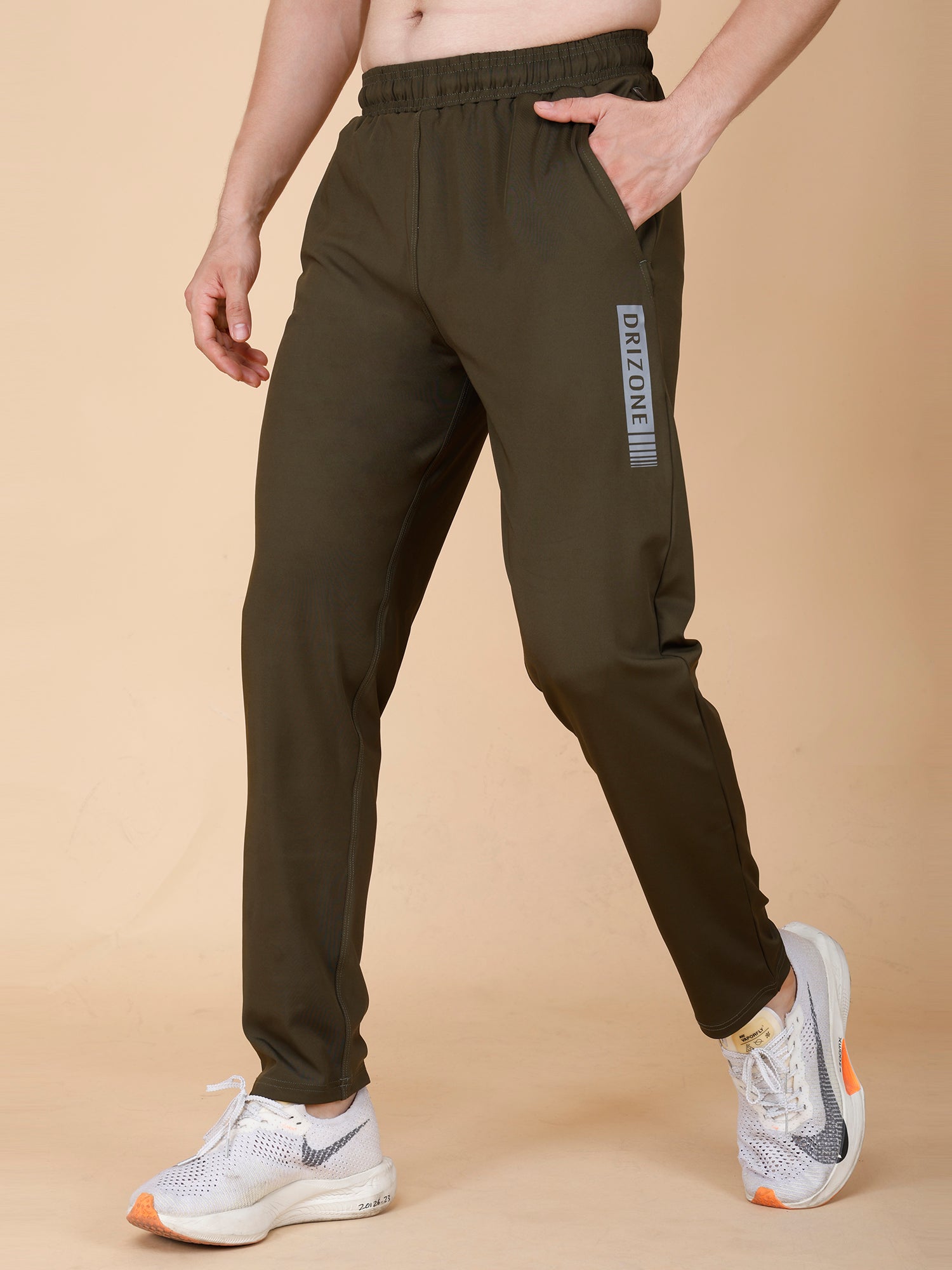 Drizone 4-Way Lower – Lancer Lycra Workout Pants - Dark Olive
