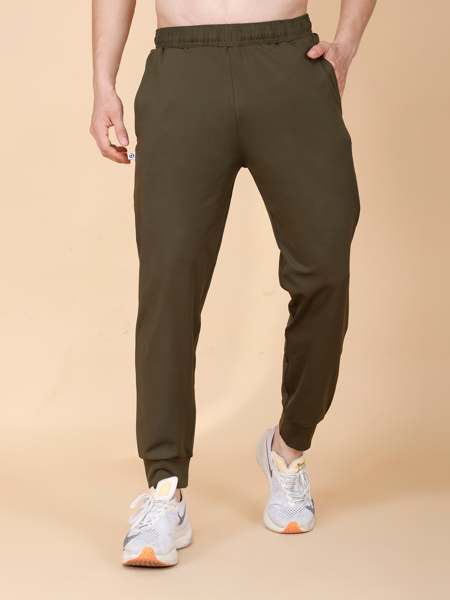 Drizone 4-Way Jogger – Lancer Lycra Active Joggers - Dark Olive