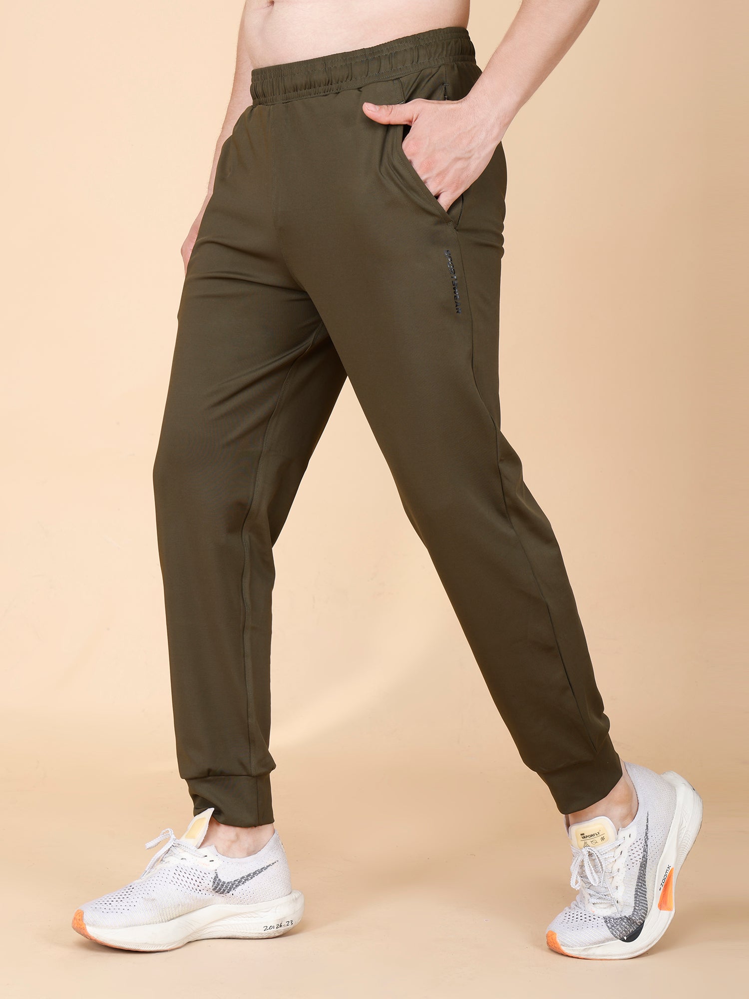 Drizone 4-Way Jogger – Lancer Lycra Active Joggers - Dark Olive