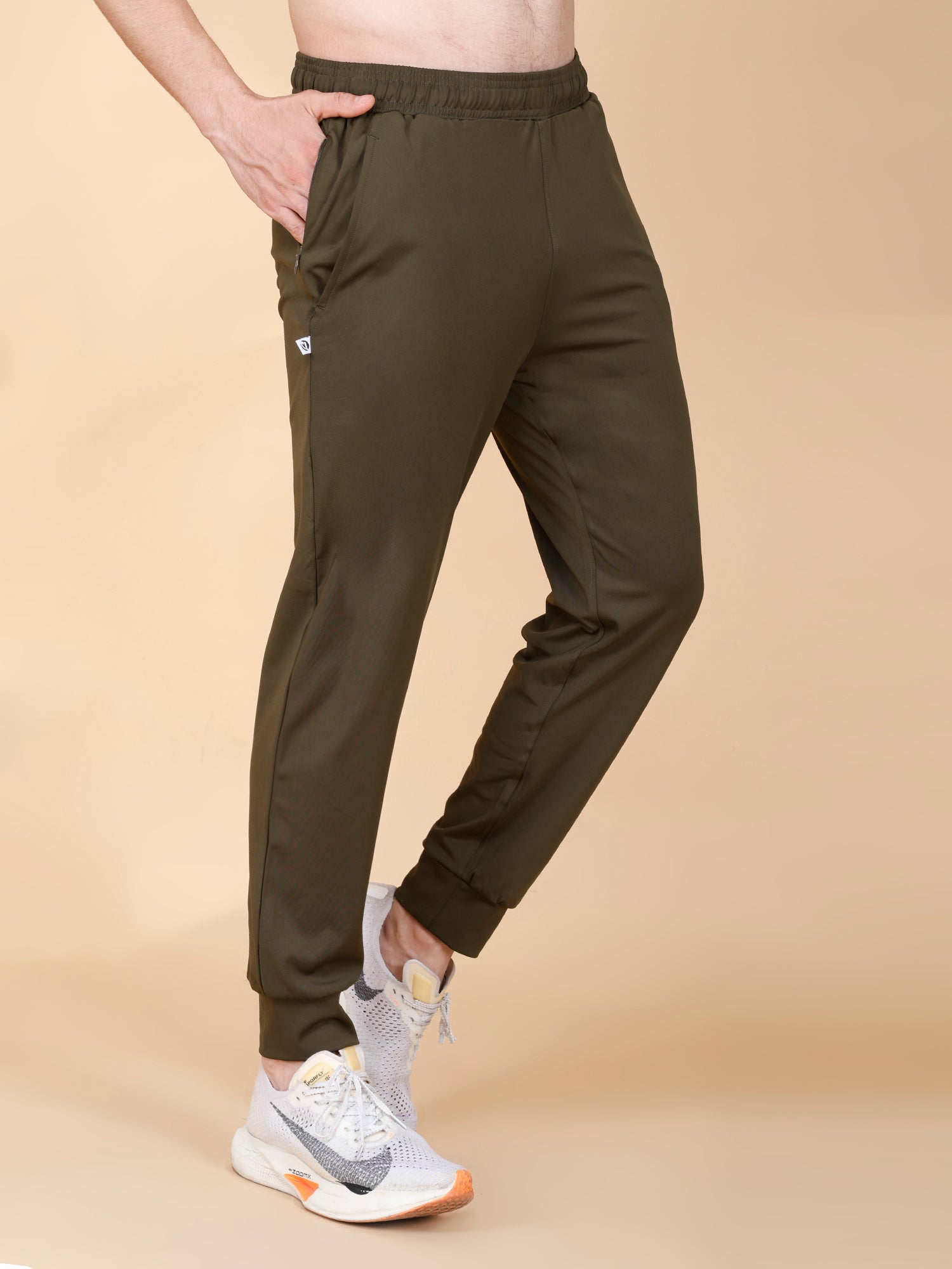 Drizone 4-Way Jogger – Lancer Lycra Active Joggers - Dark Olive