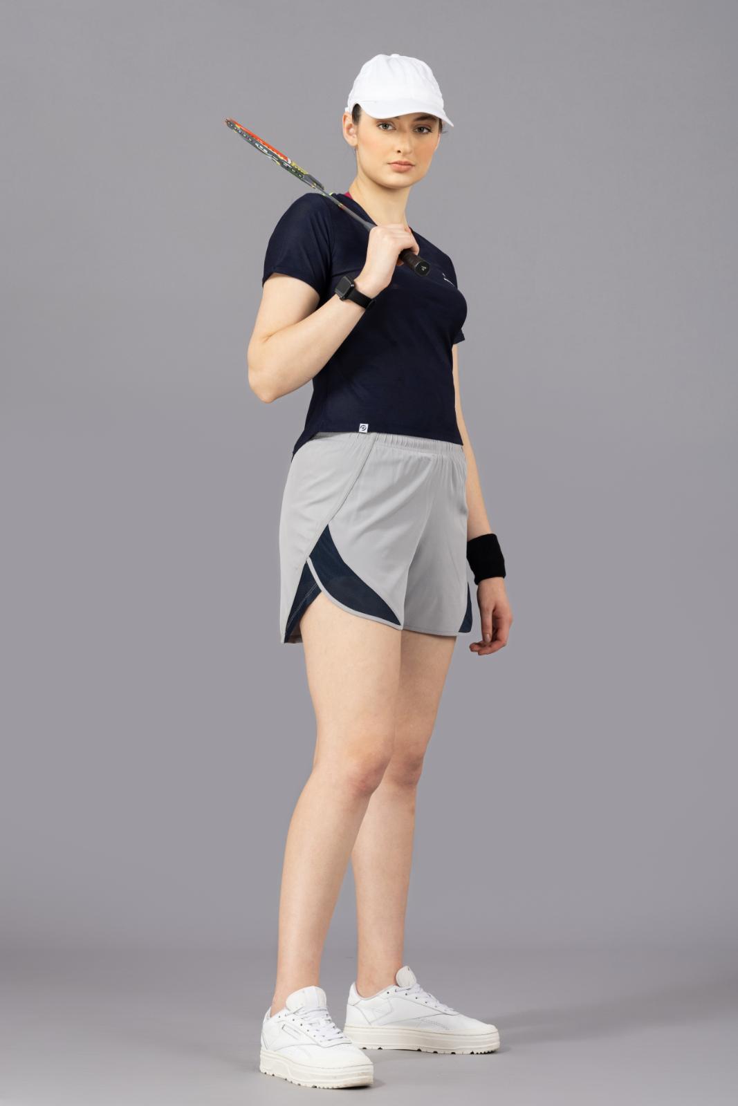 Women's Compression Tulip Shorts – NS Lycra Blend - Light Grey