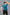 Women's Plain T-shirt – Striped Melange Look - Air Force