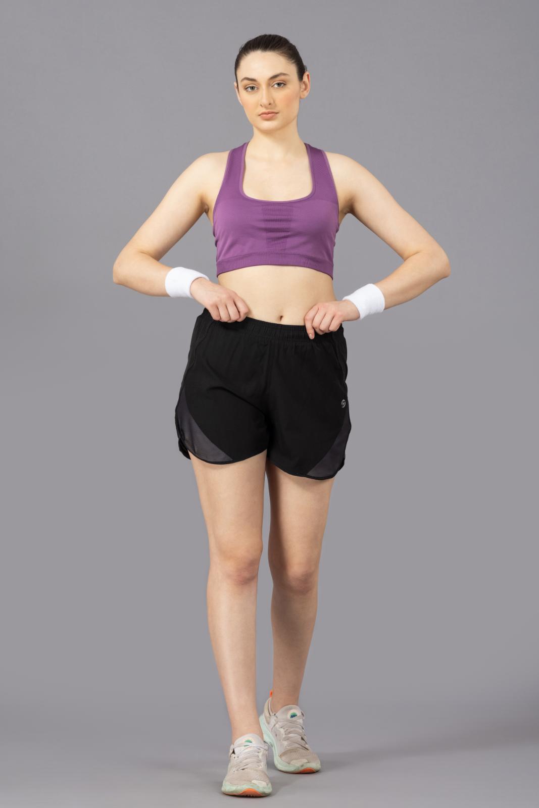 Women's Compression Tulip Shorts – NS Lycra Blend - Black