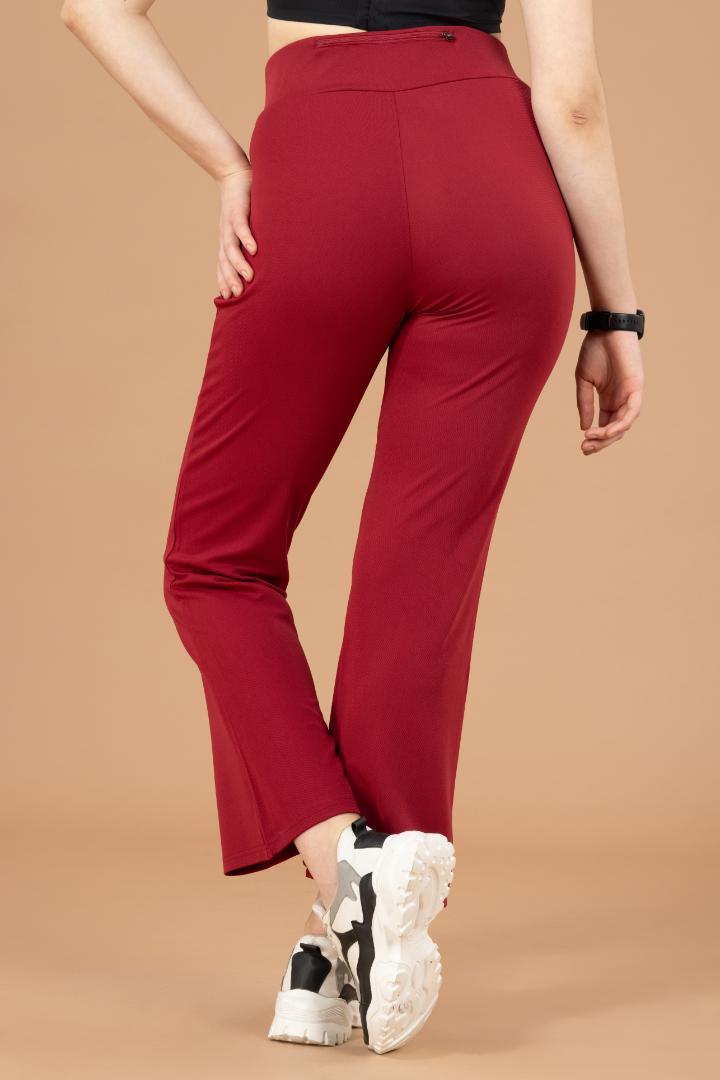 Women's Bell-Bottom Pants – Premium Corduroy Fabric - Red