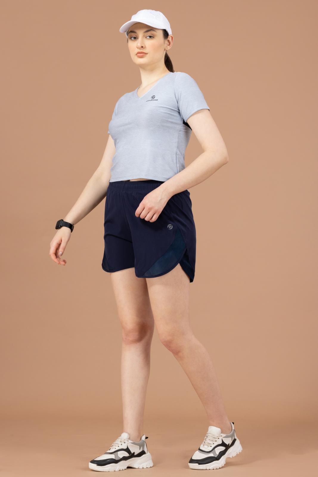 Women's Designer T-shirt – Self Jacquard Fabric - Sky Blue