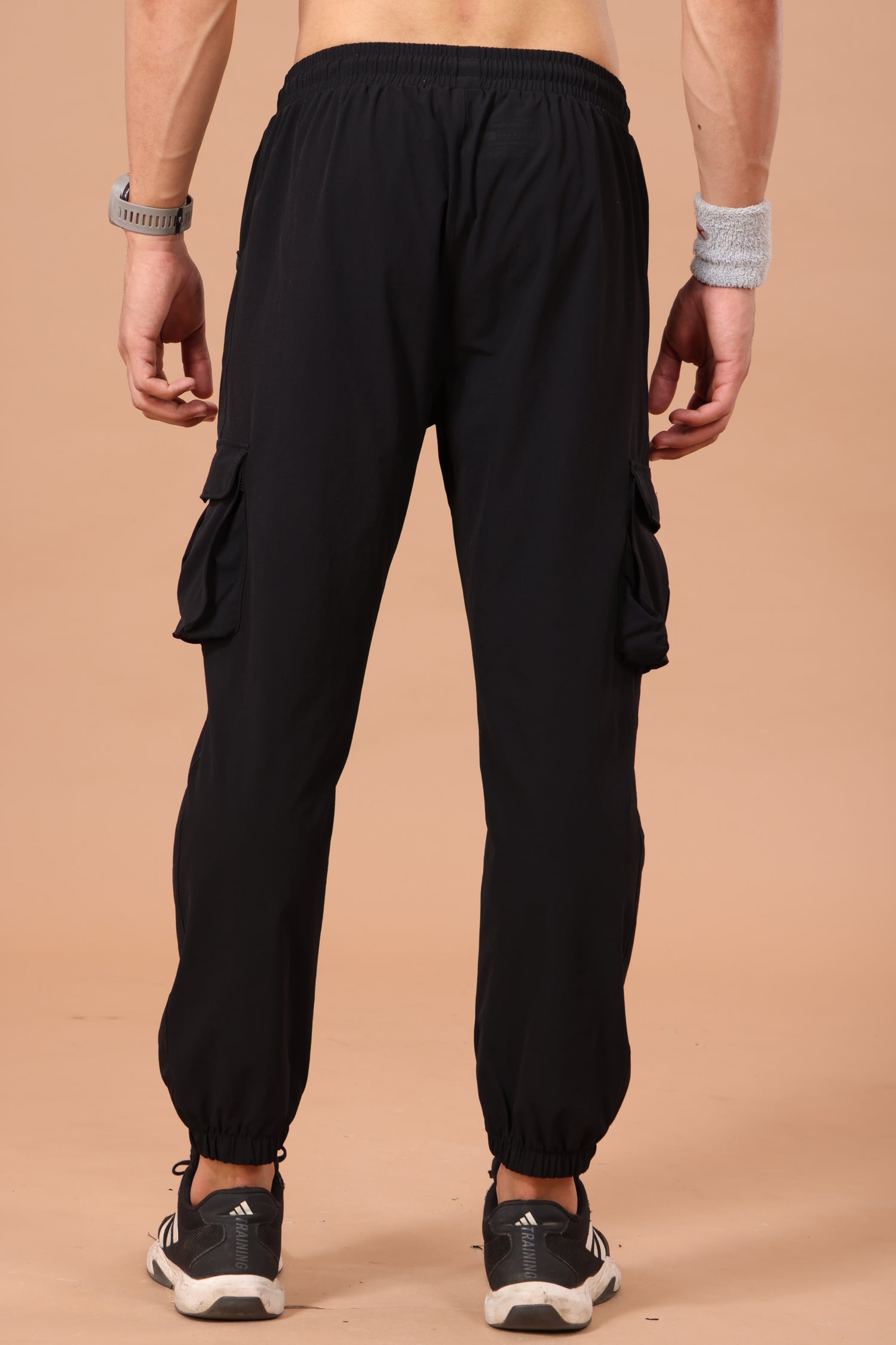Drizone NS Terry Cargo Jogger for Men – Gym & Casual Wear - Black