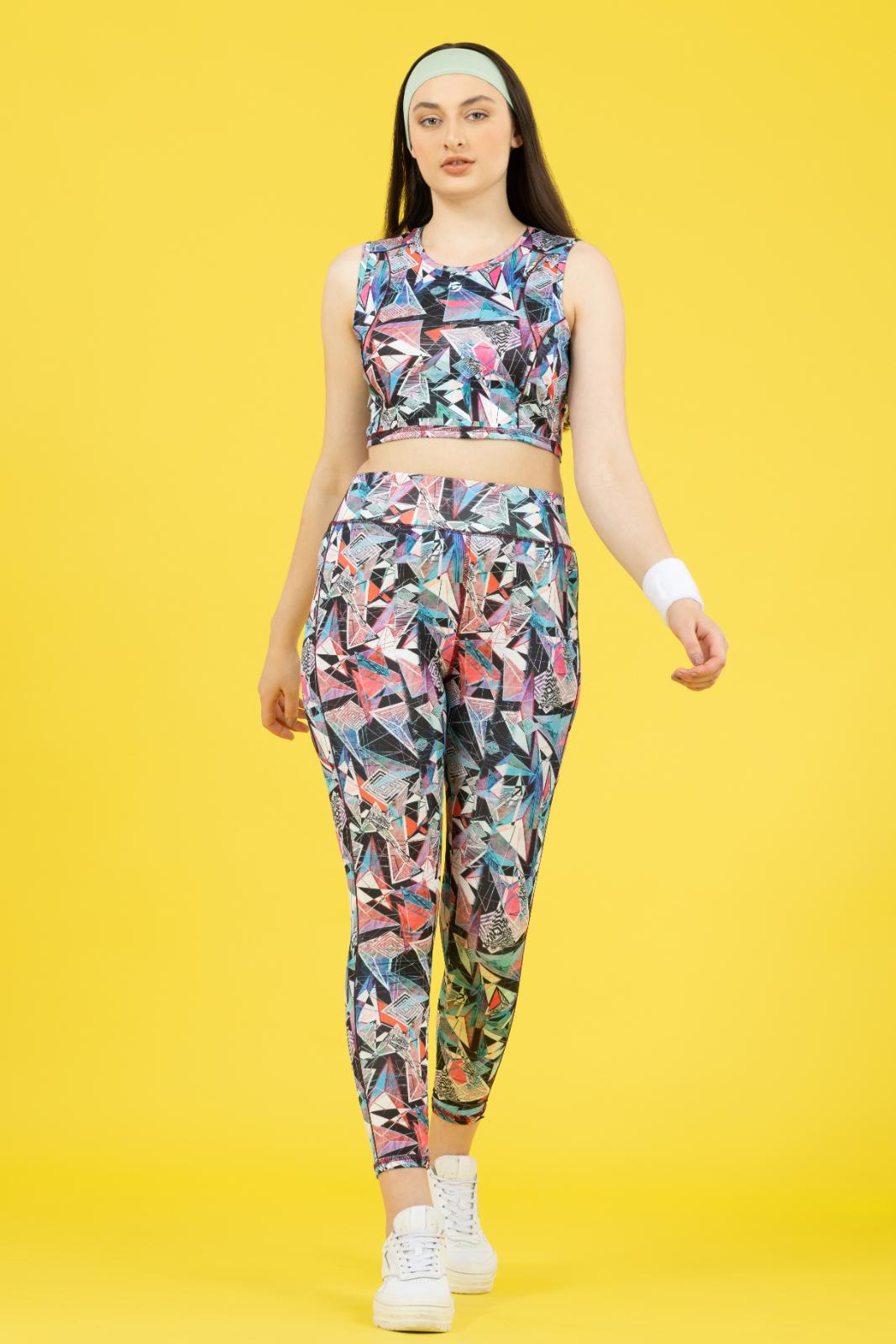 Women's Co-ord Set – Abstract Printed Polyester Style - Multicolor