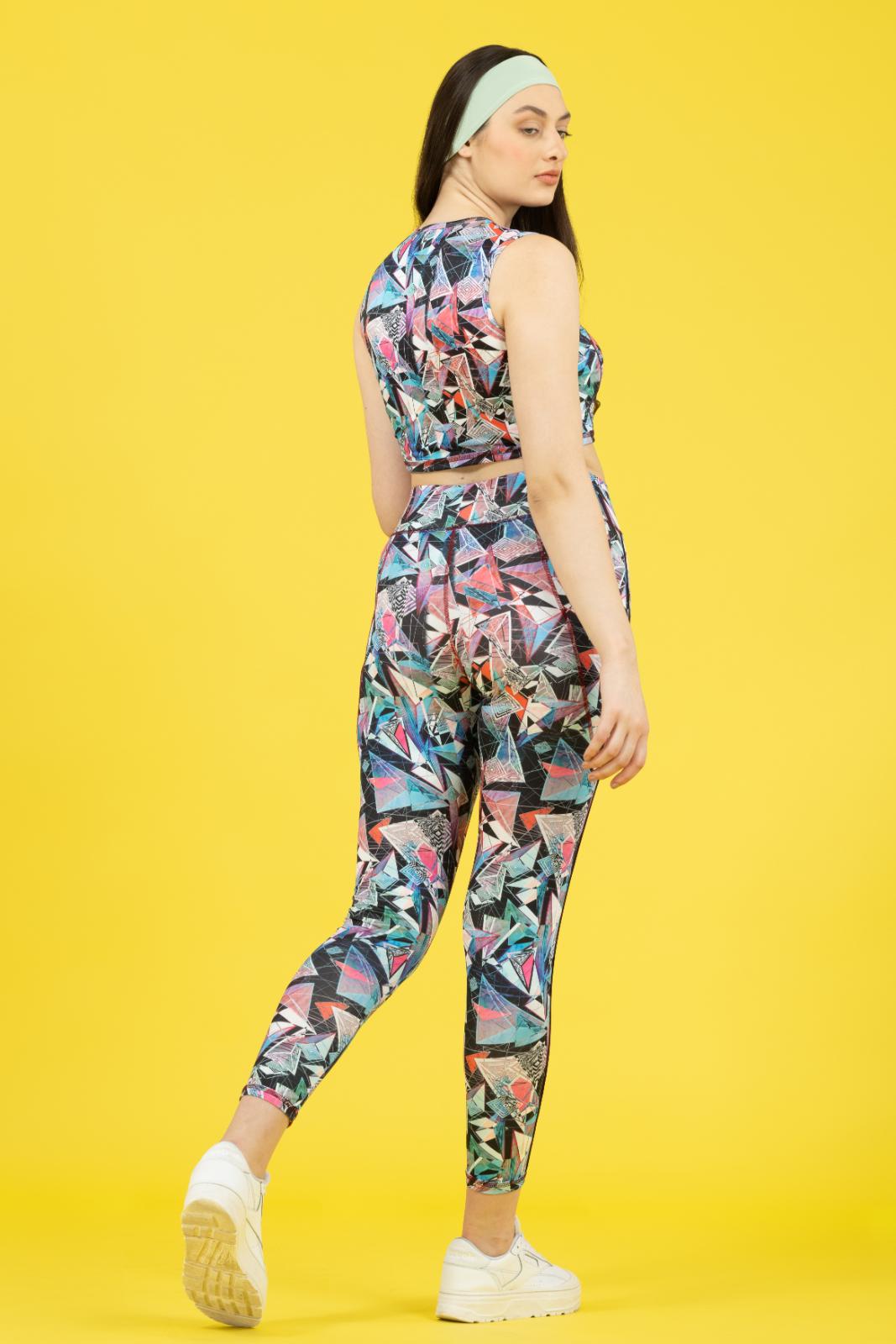 Women's Co-ord Set – Abstract Printed Polyester Style - Multicolor