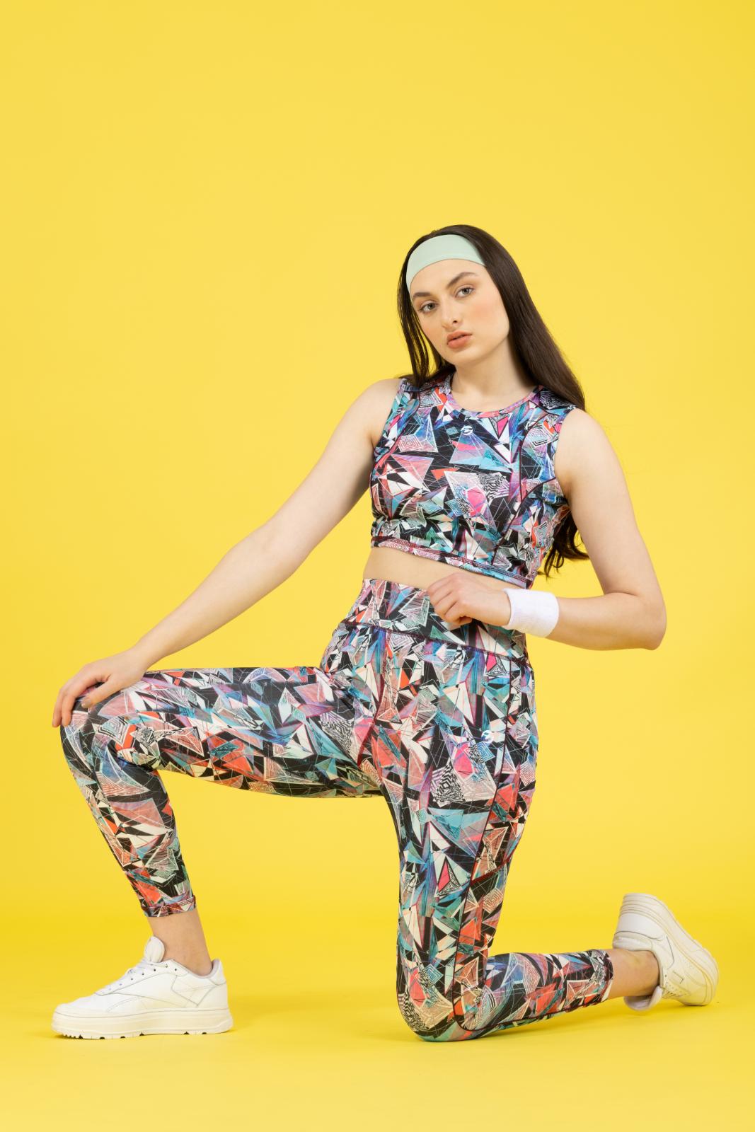 Women's Co-ord Set – Abstract Printed Polyester Style - Multicolor