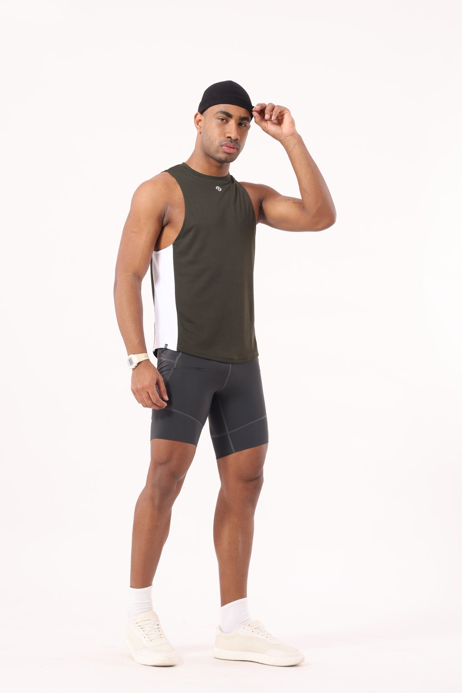 Drizone Rolex Knit Panel Tank – Flexible & Breathable - Olive