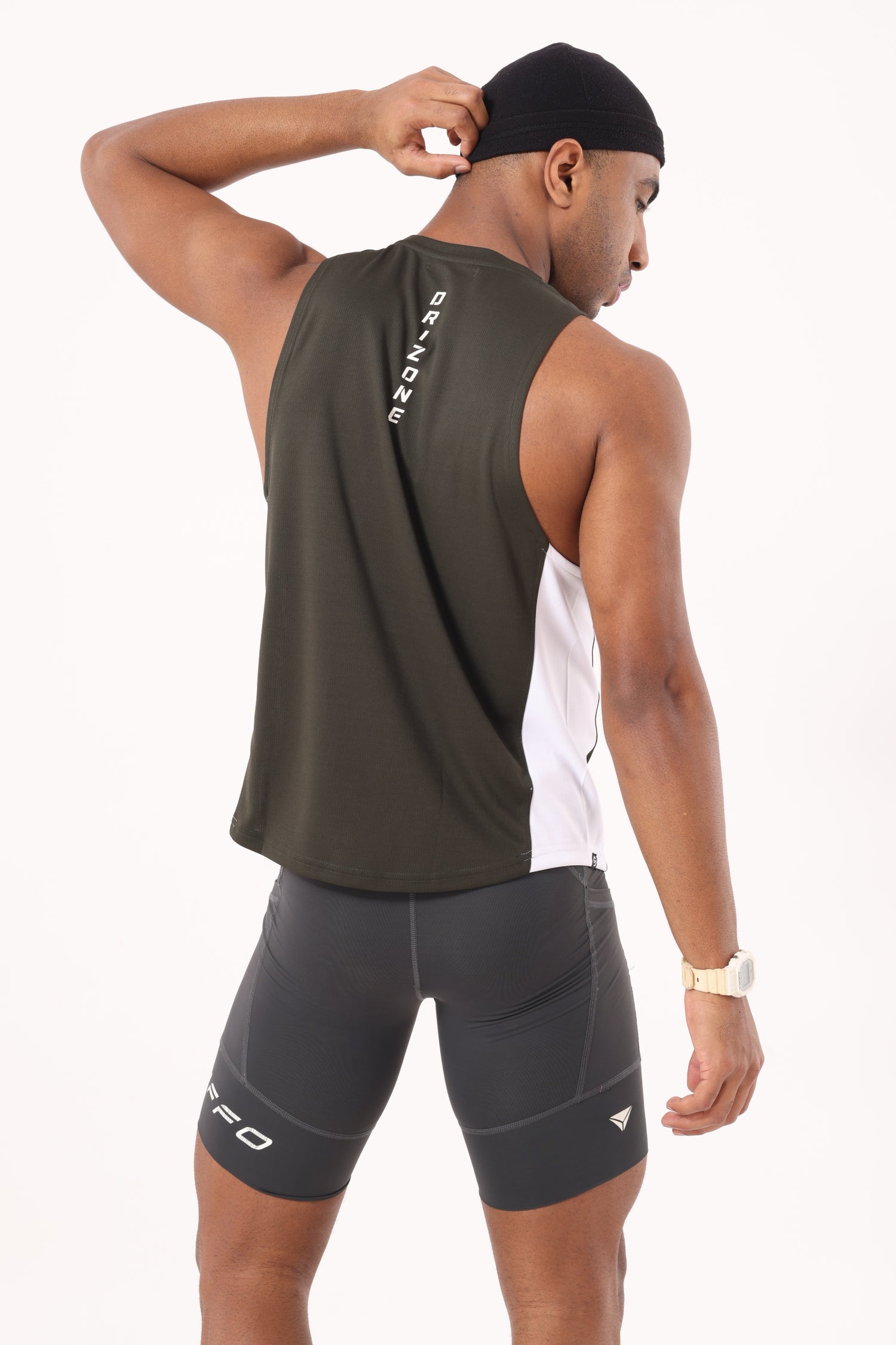Drizone Rolex Knit Panel Tank – Flexible & Breathable - Olive