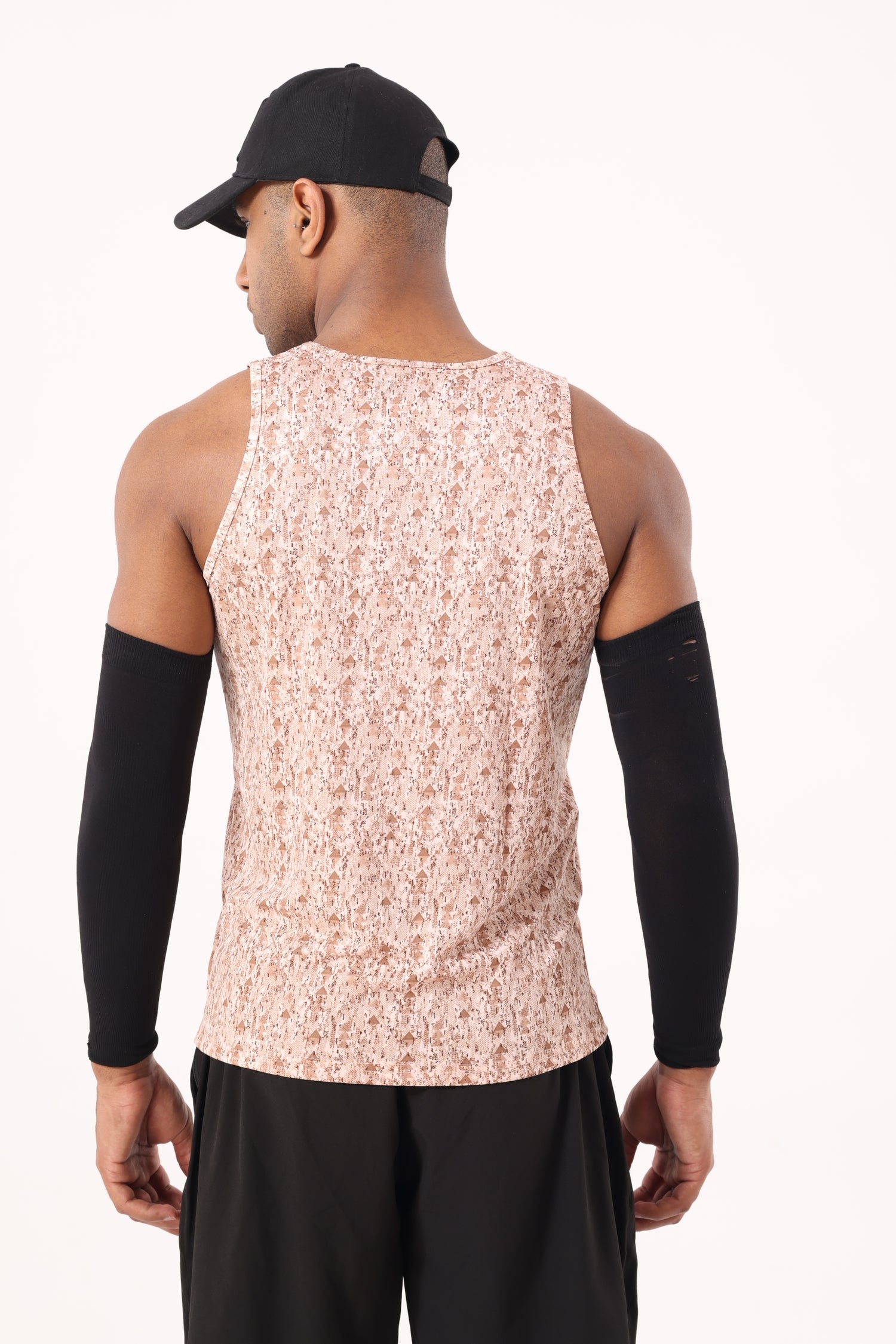 Drizone All-Over Printed Polyester Tank Top - Brown