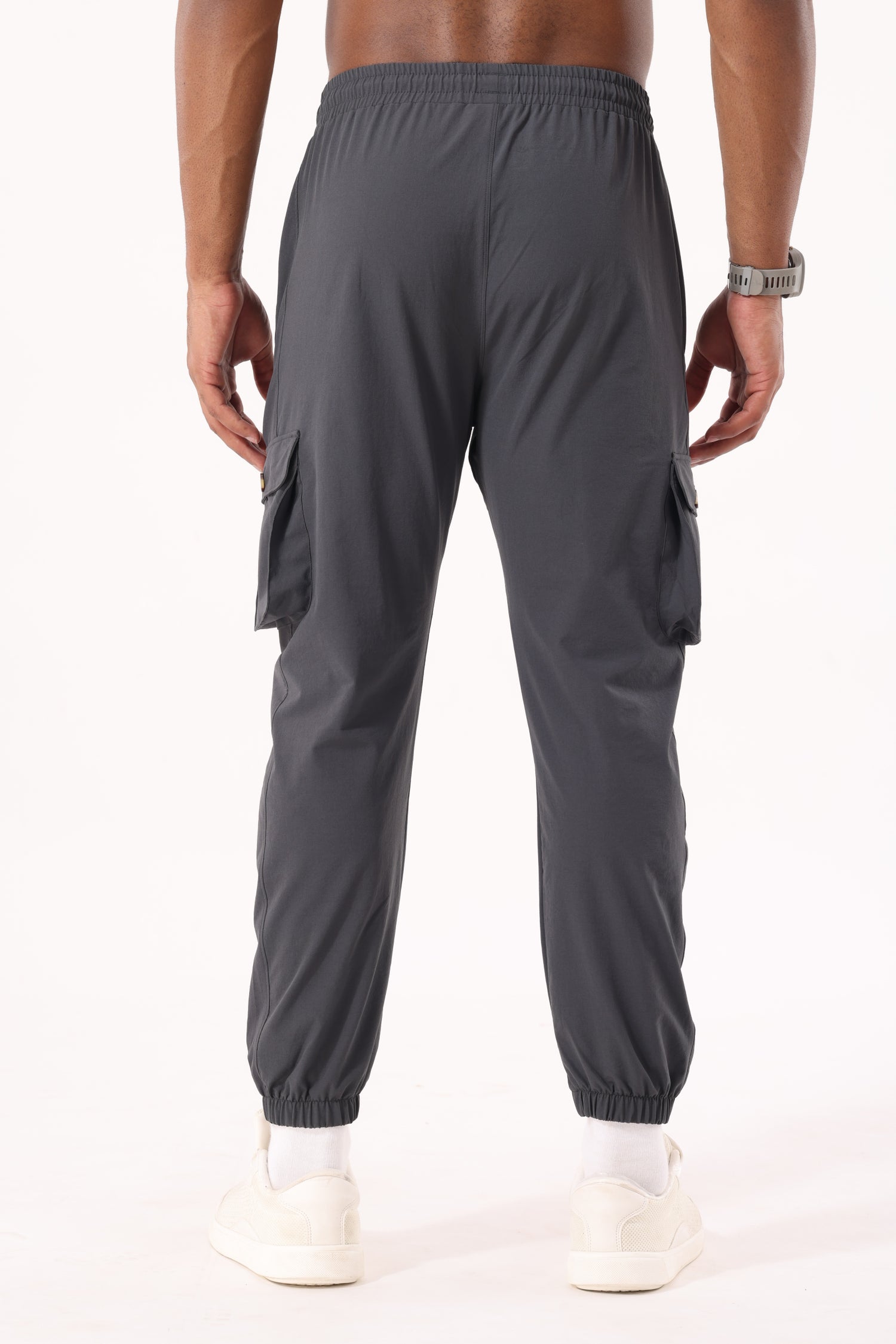 Drizone NS Terry Cargo Jogger for Men – Gym & Casual Wear - Dark Grey