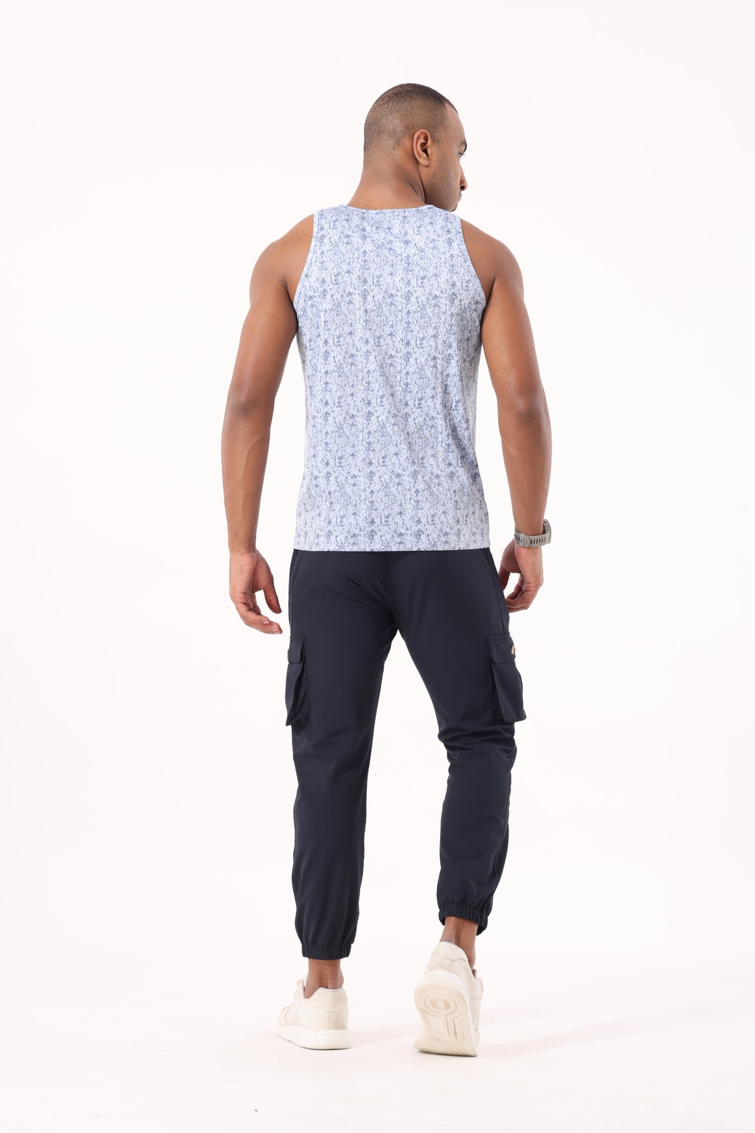 Drizone NS Terry Cargo Jogger for Men – Gym & Casual Wear - Navy Blue