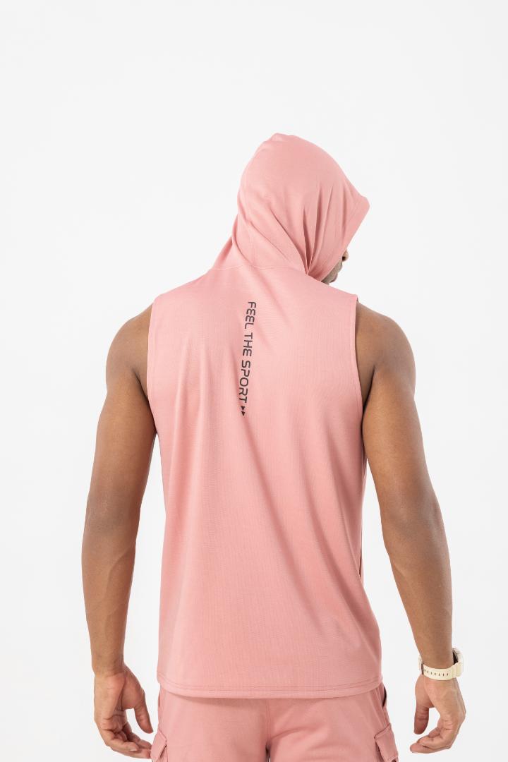 Drizone Semi Micro Polyester Hooded Tank – Peach