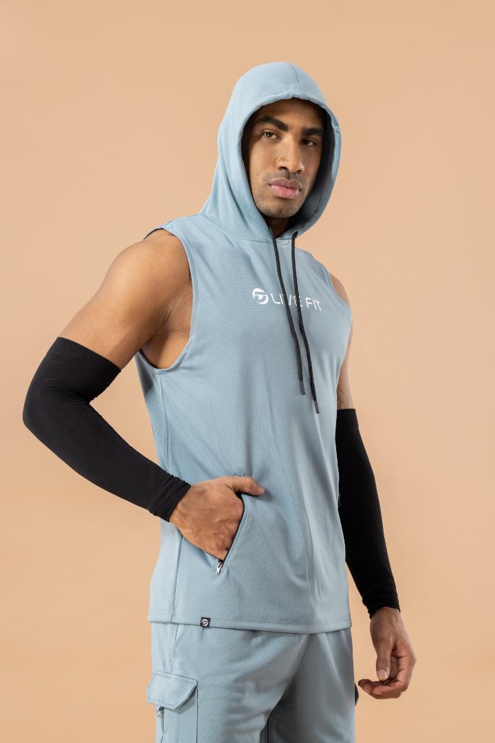 Drizone Semi Micro Polyester Hooded Tank – Teal Green
