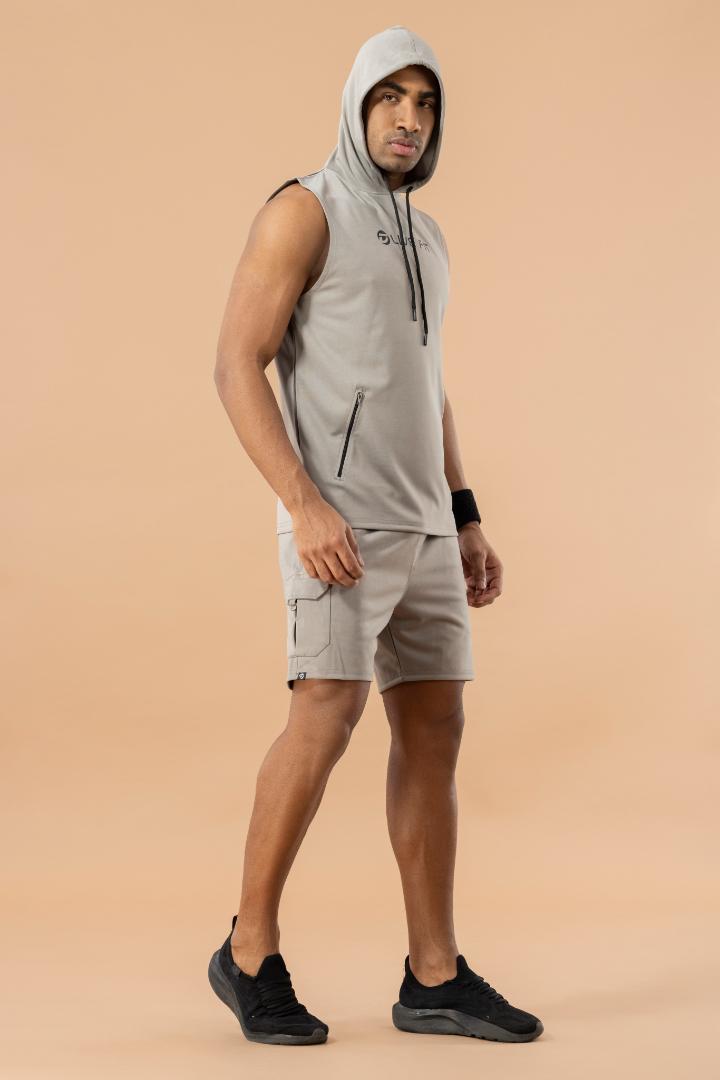Drizone Semi Micro Polyester Hooded Tank – Light Grey
