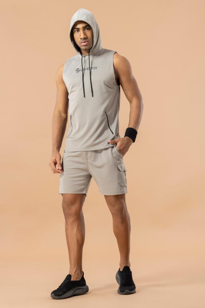 Drizone Semi Micro Poly Designer Sports Shorts – High Performance - Light Grey