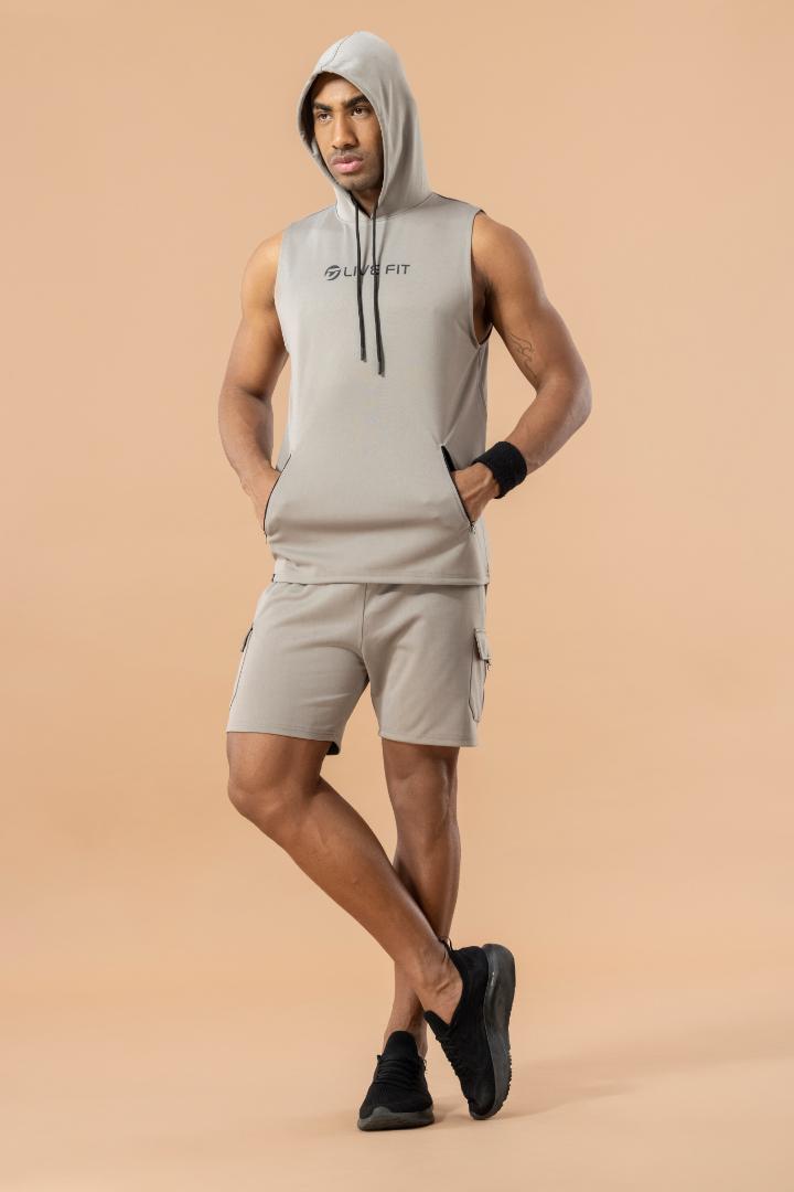Drizone Semi Micro Polyester Hooded Tank – Light Grey