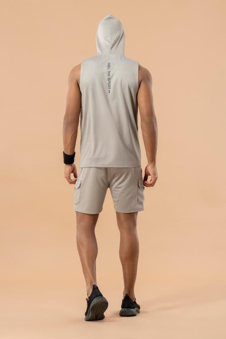 Drizone Semi Micro Polyester Hooded Tank – Light Grey