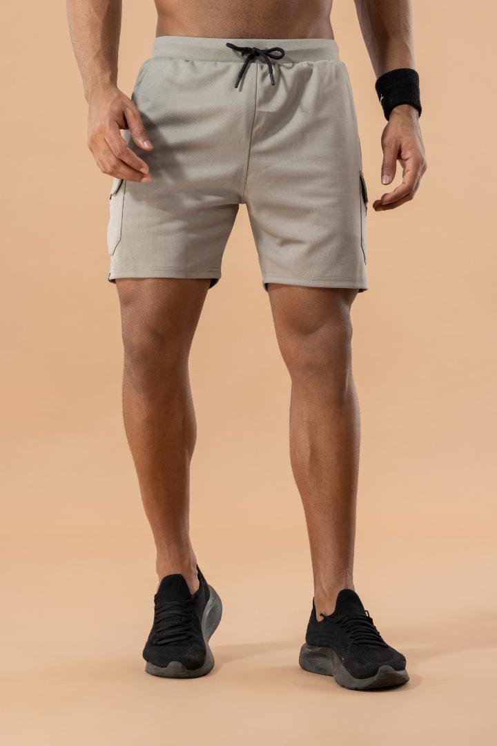 Drizone Semi Micro Poly Designer Sports Shorts – High Performance - Light Grey