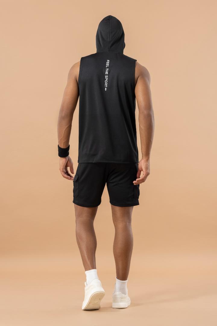 Drizone Semi Micro Polyester Hooded Tank – Black