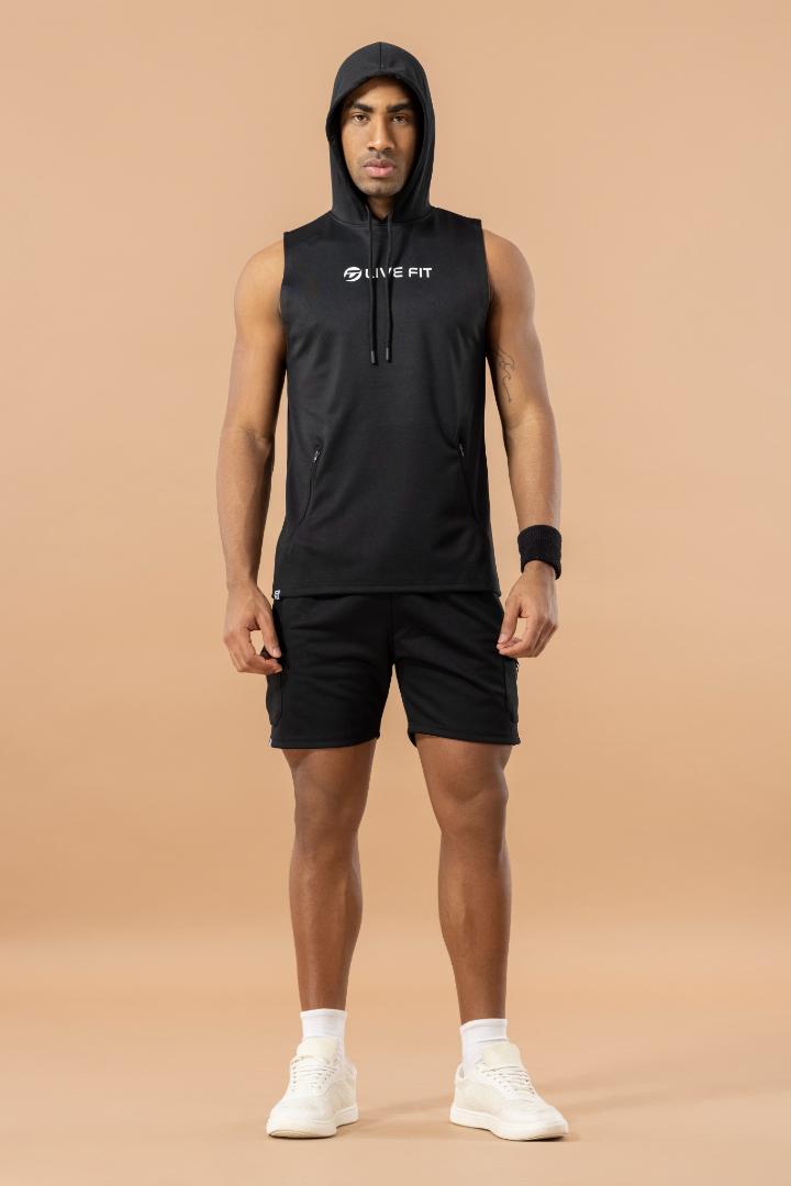 Drizone Semi Micro Polyester Hooded Tank – Black