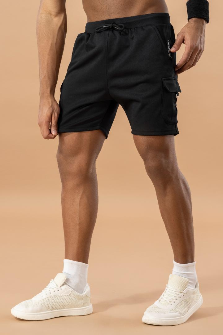 Drizone Semi Micro Poly Designer Sports Shorts – High Performance - Black