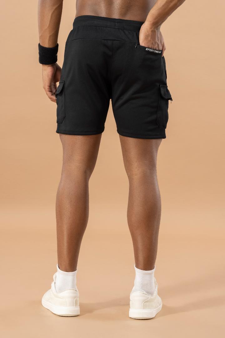 Drizone Semi Micro Poly Designer Sports Shorts – High Performance - Black