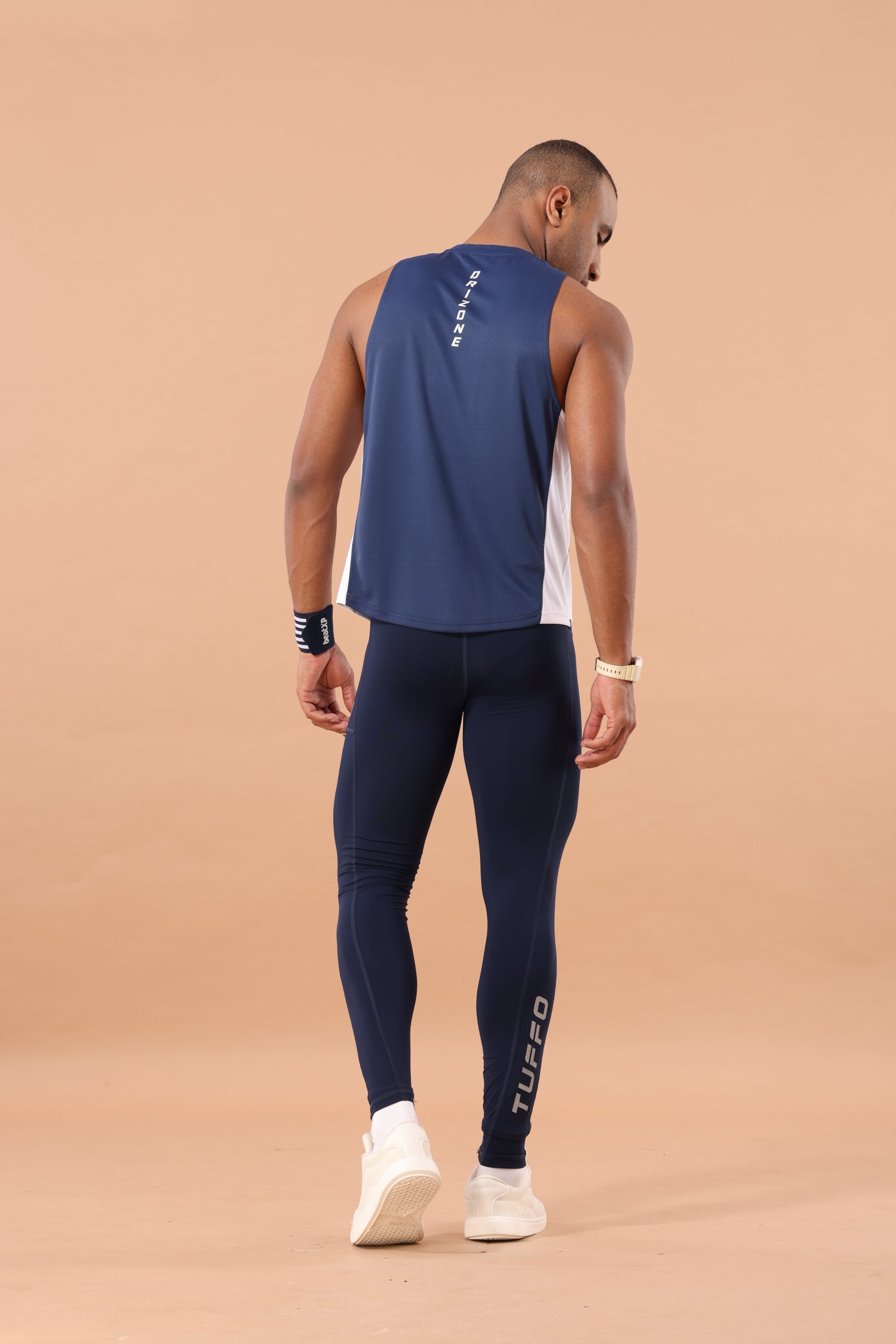Drizone Rolex Knit Panel Tank – Flexible & Breathable - Navy Blue