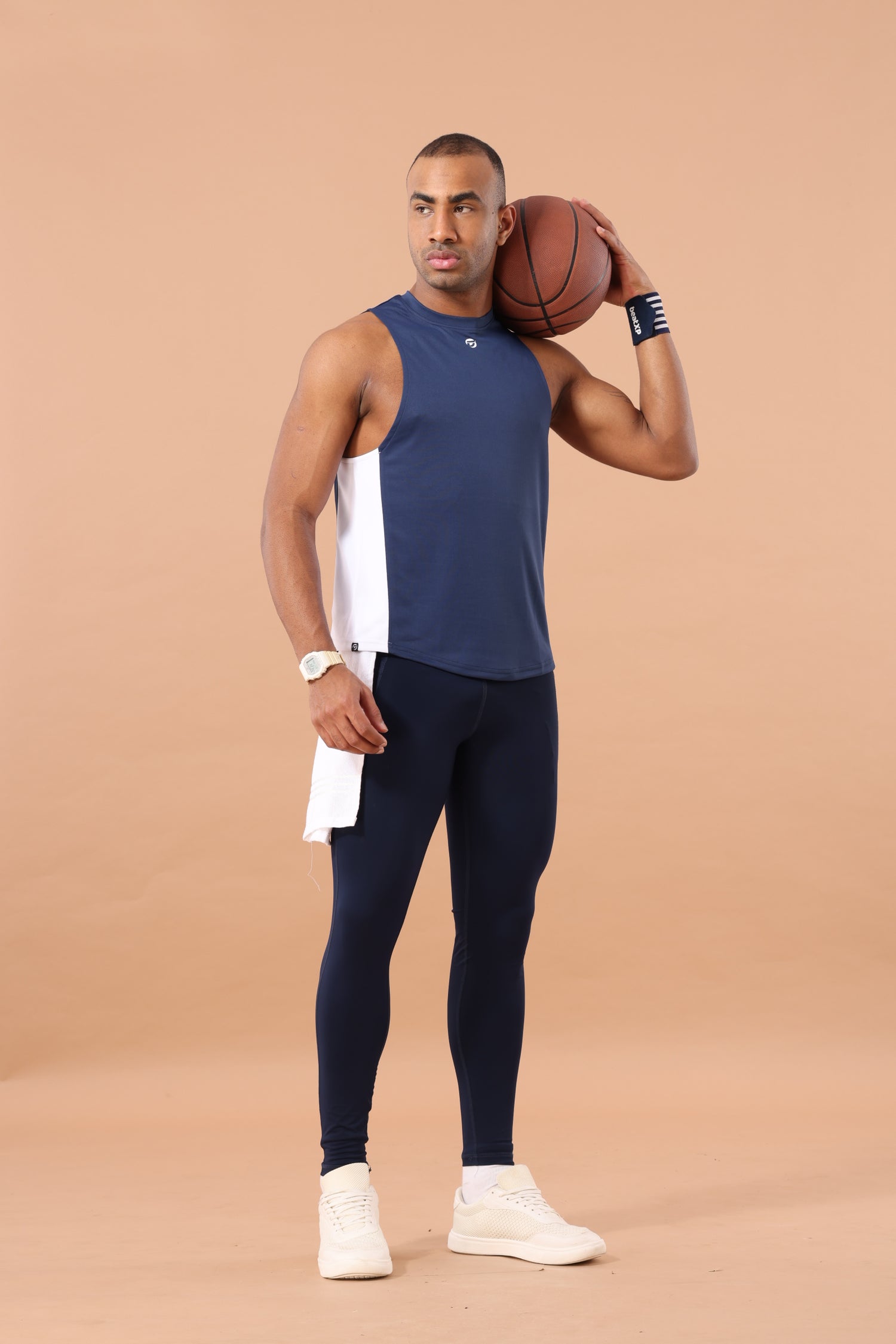 Drizone Rolex Knit Panel Tank – Flexible & Breathable - Navy Blue