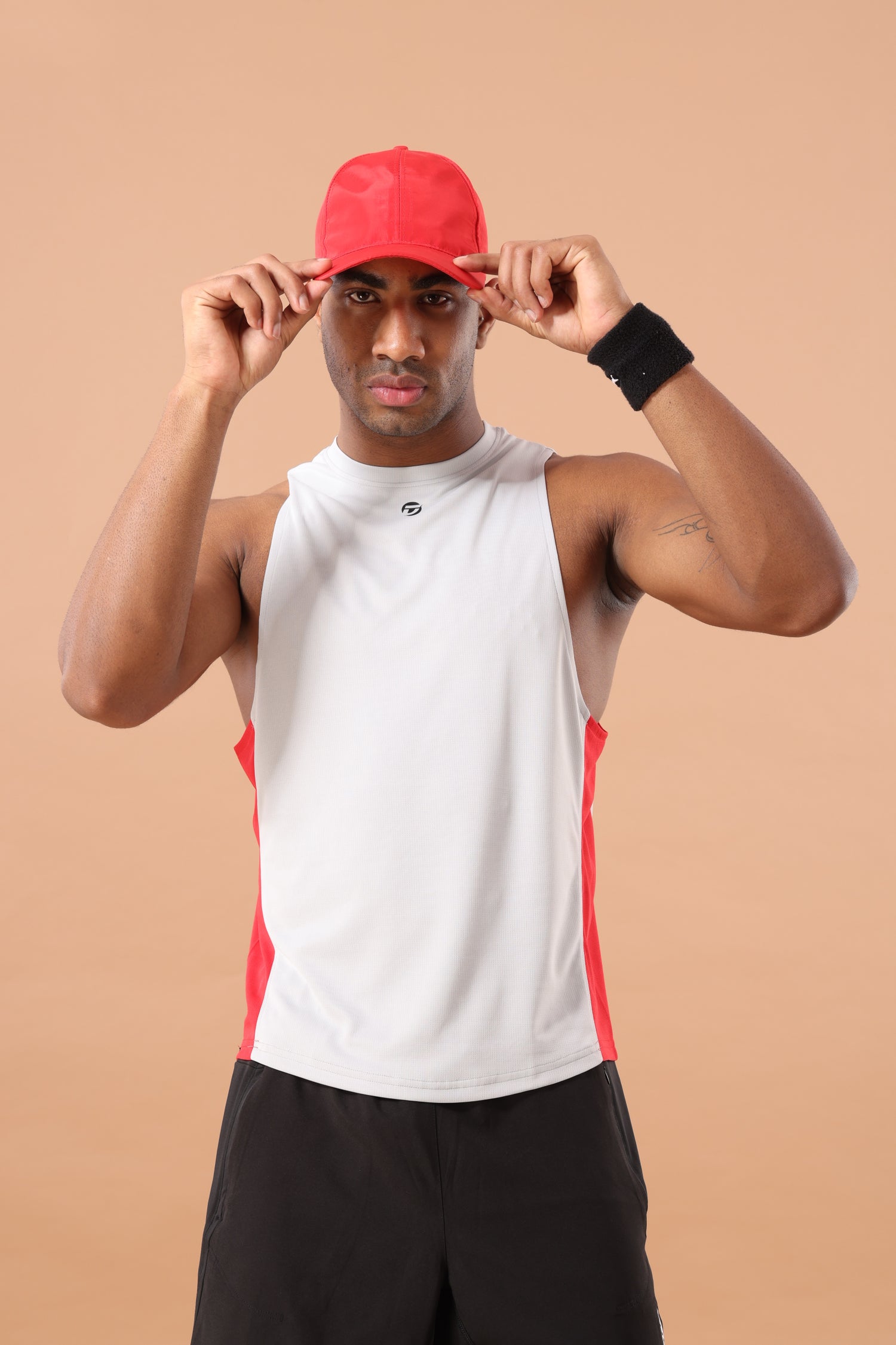 Drizone Rolex Knit Panel Tank – Flexible & Breathable - Light Grey