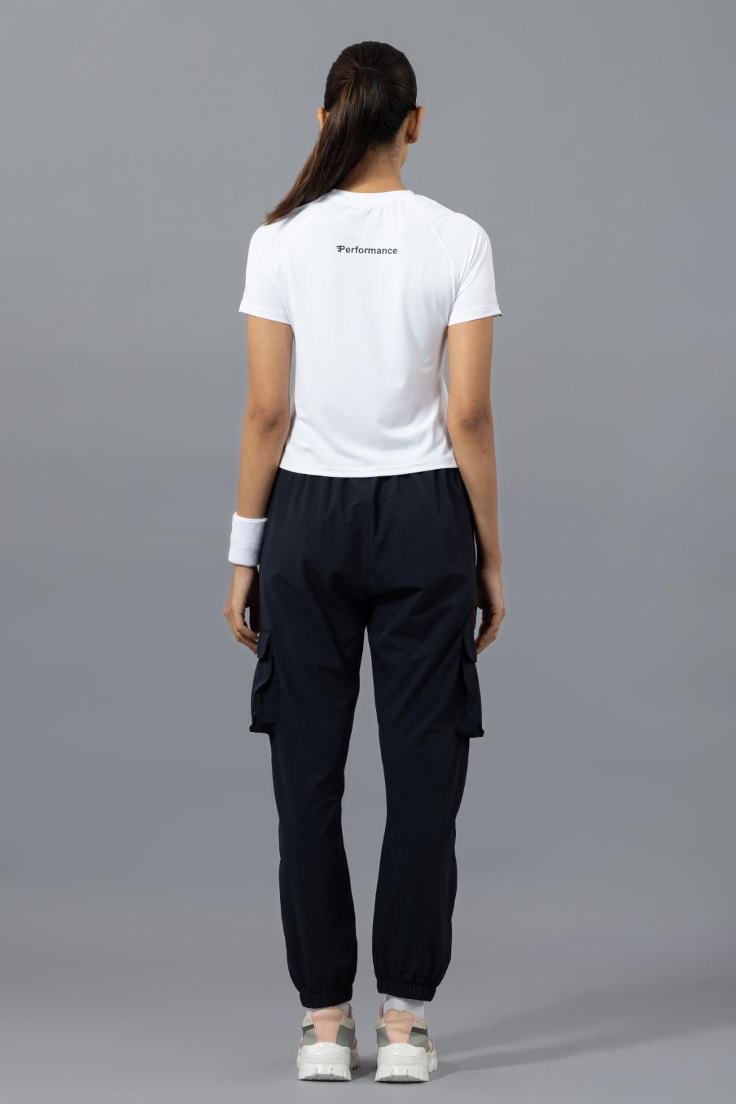 Women's Cargo Jogger – Nylon Terry Stretch Comfort - Navy Blue