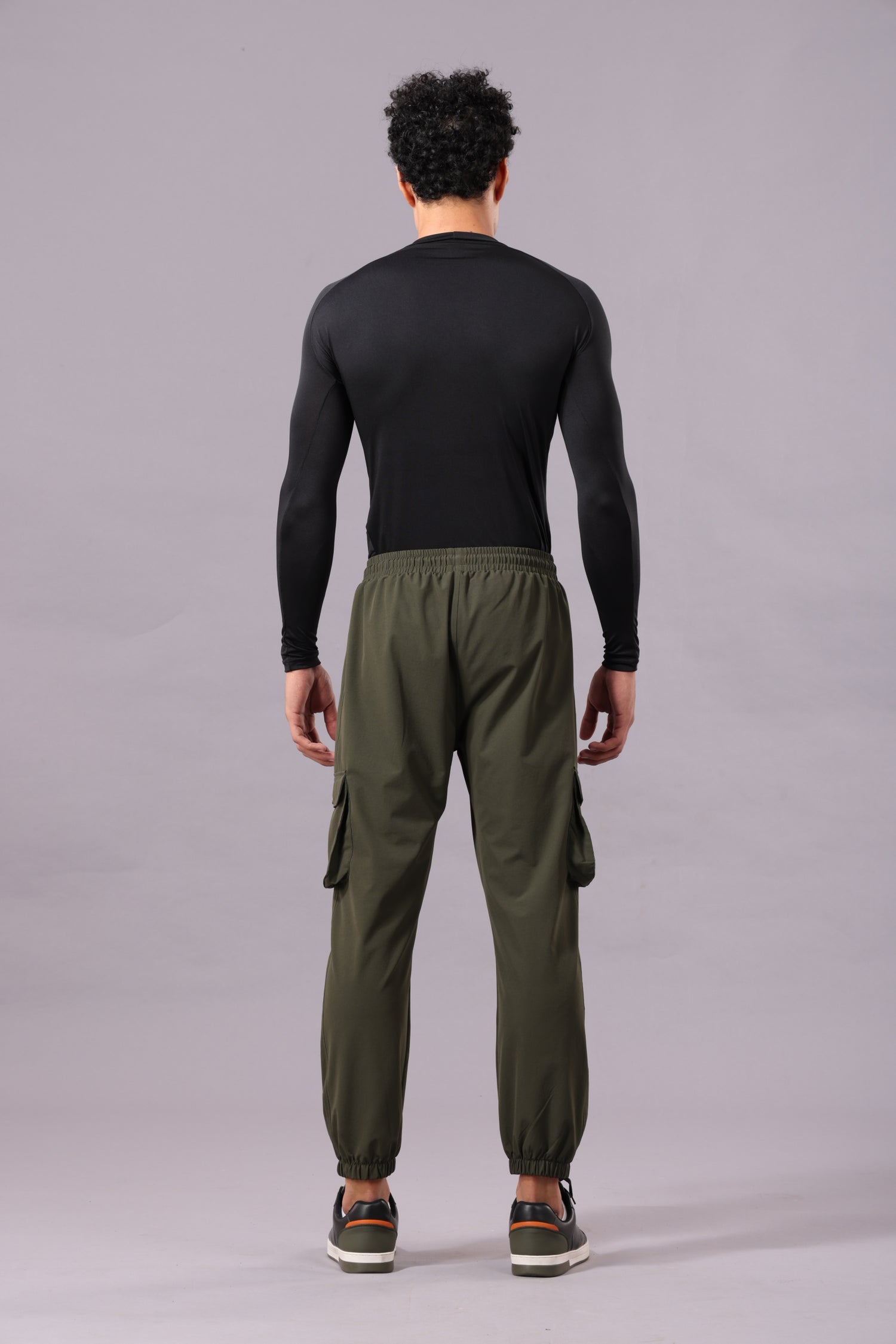 Drizone NS Terry Cargo Jogger for Men – Gym & Casual Wear - Dark Olive