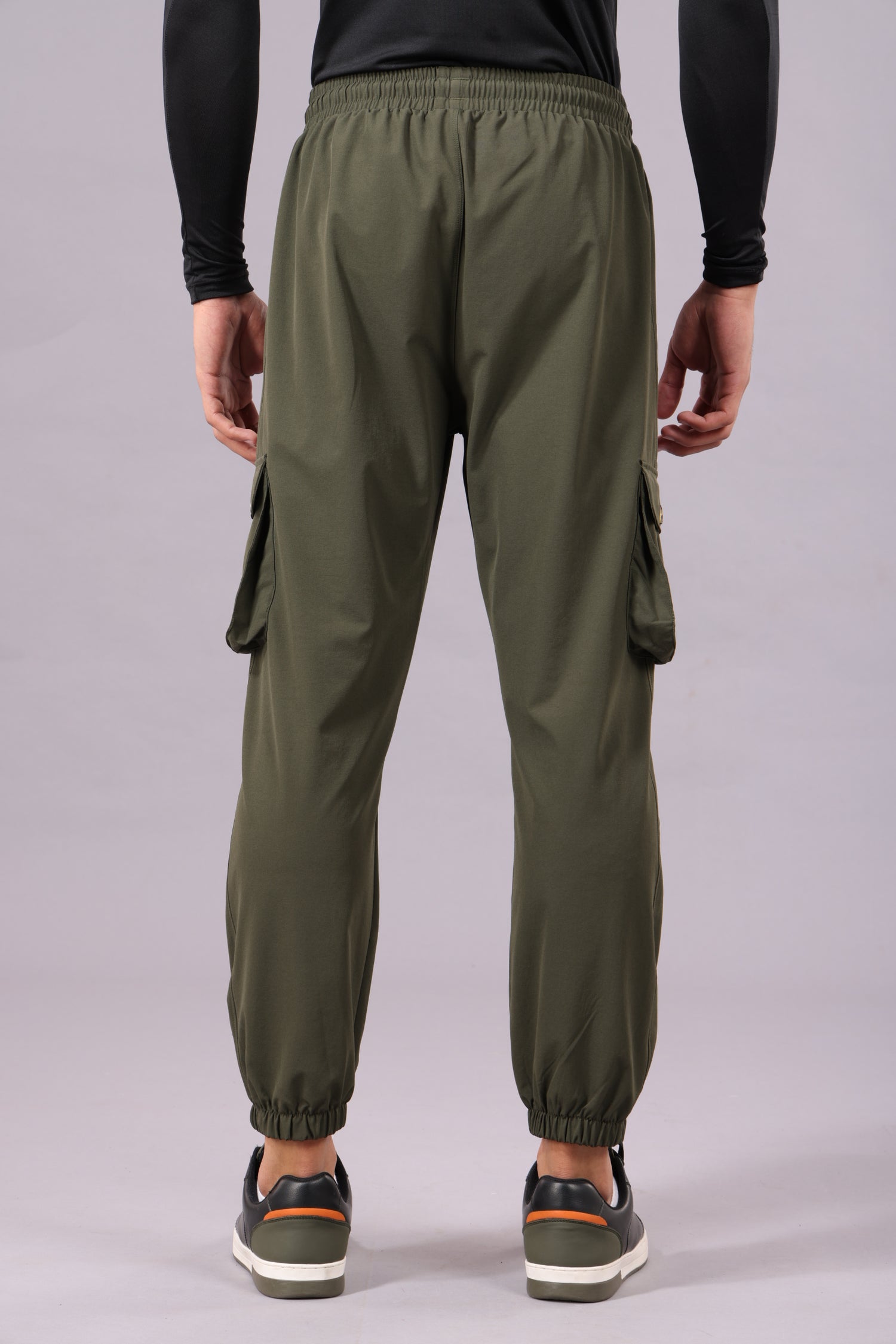 Drizone NS Terry Cargo Jogger for Men – Gym & Casual Wear - Dark Olive